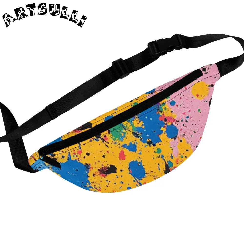 JAKKOUTTHEBXX The Colors Of Paint Splatter Fanny Pack JAKKOUTTHEBXX