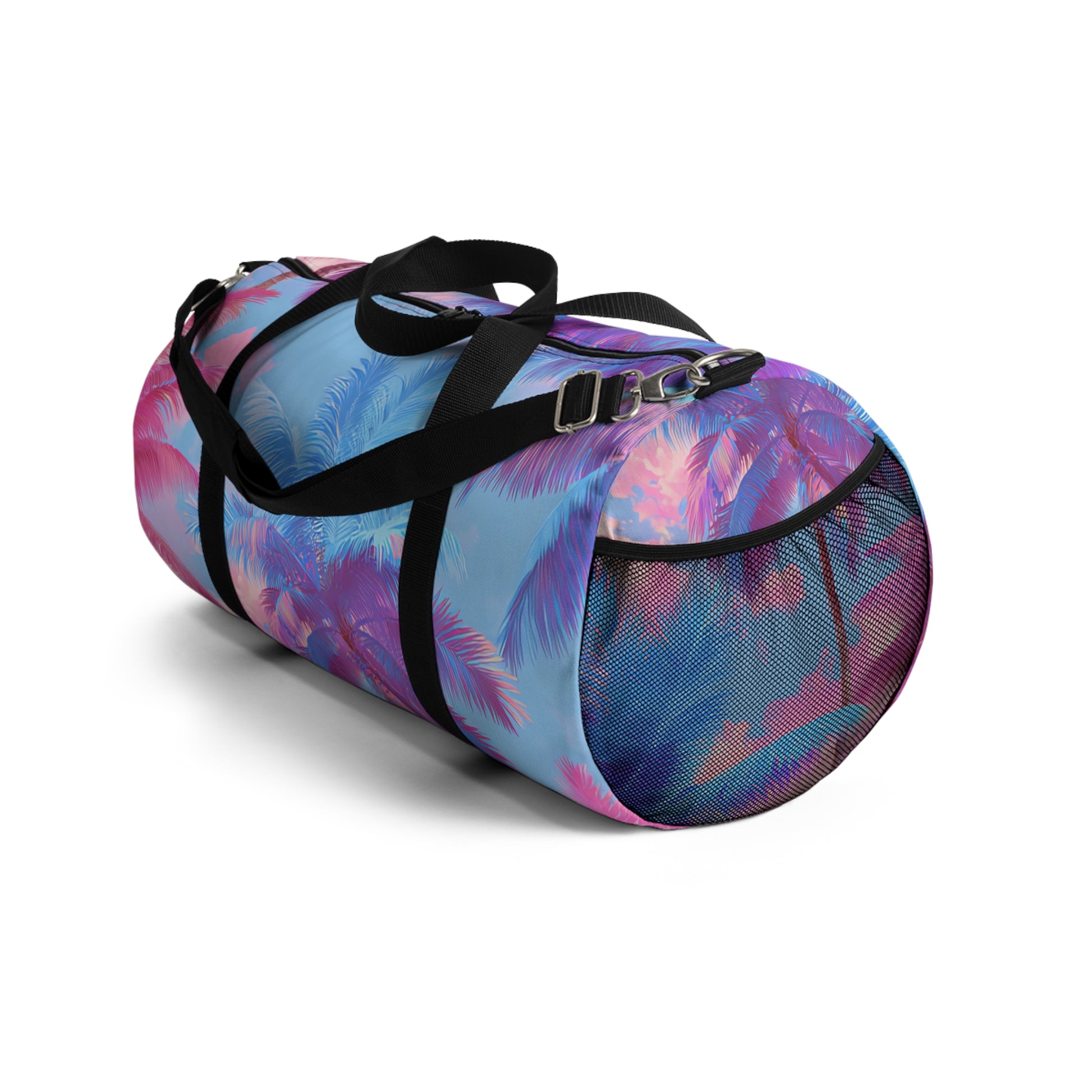 Ethereal Pastel Palms II Blue and Pink Duffel Bag, Artsulli - Art is Long, Life is Short, Bags, , , , , , , 