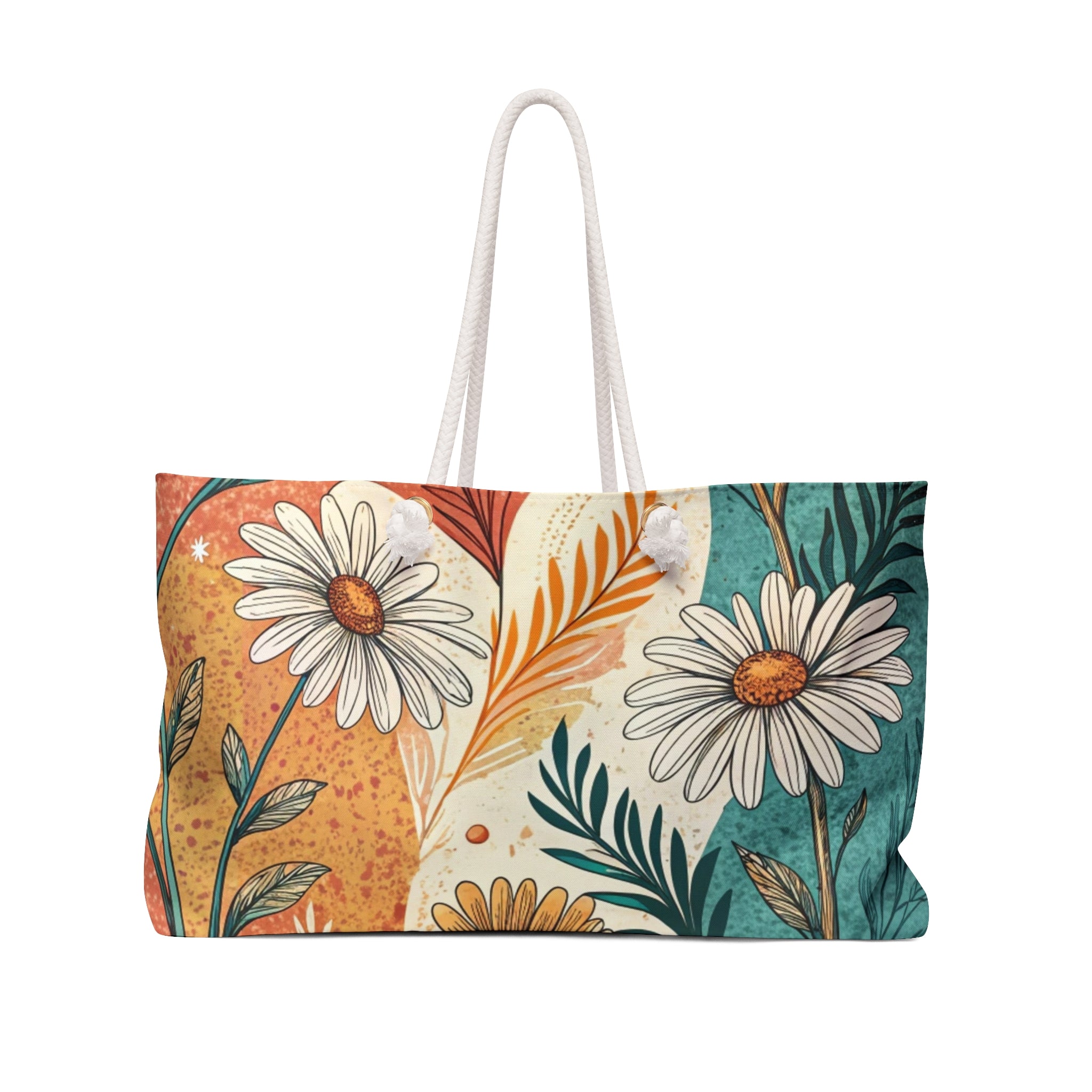 Retro Daisy Dream Weekender Bag, Artsulli - Art is Long, Life is Short, Bags, Size, 24" × 13", , , , , 28531389142358040472