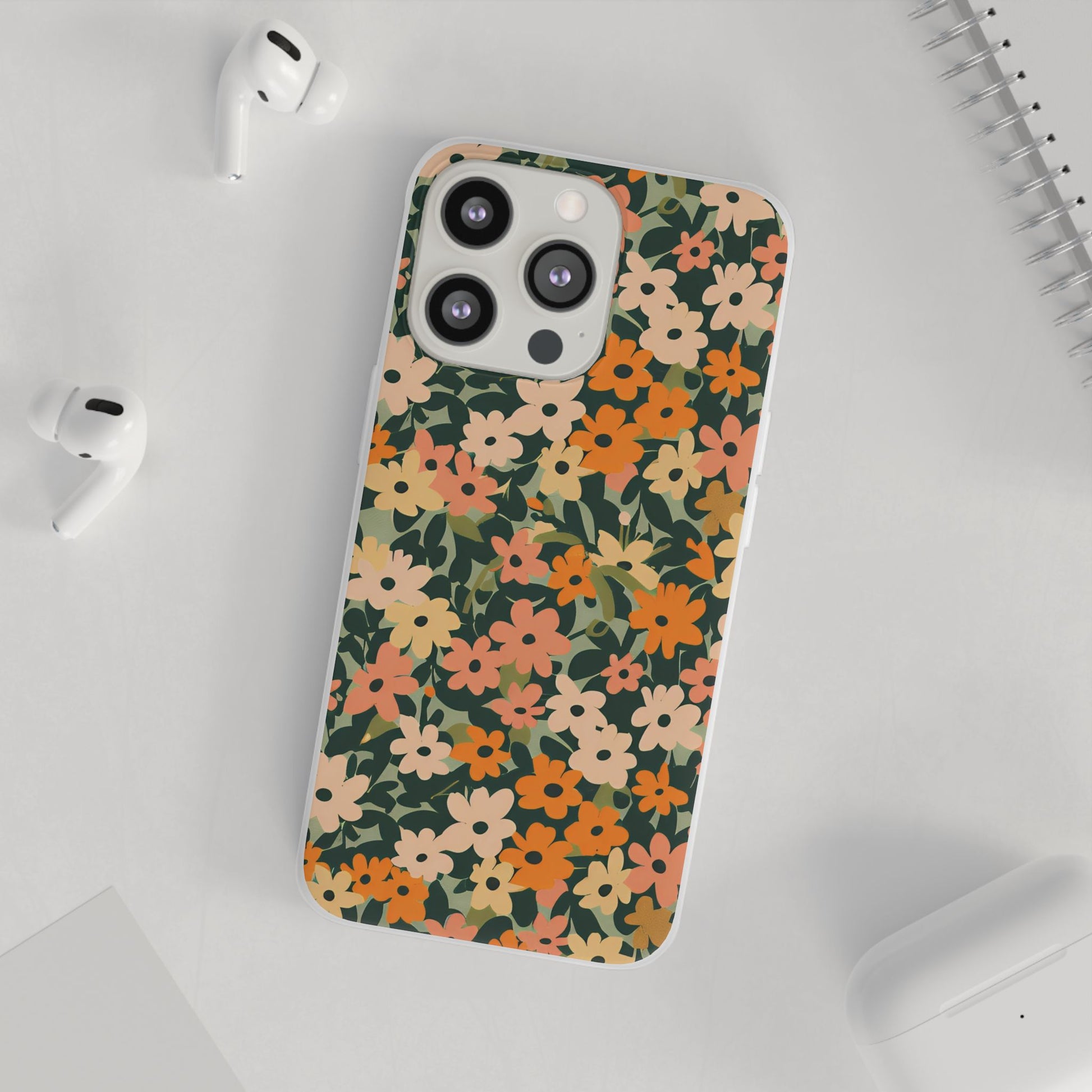 Vibrant Floral Clear Phone Case, Artsulli - Art is Long, Life is Short, Phone Case, , , , , , , 