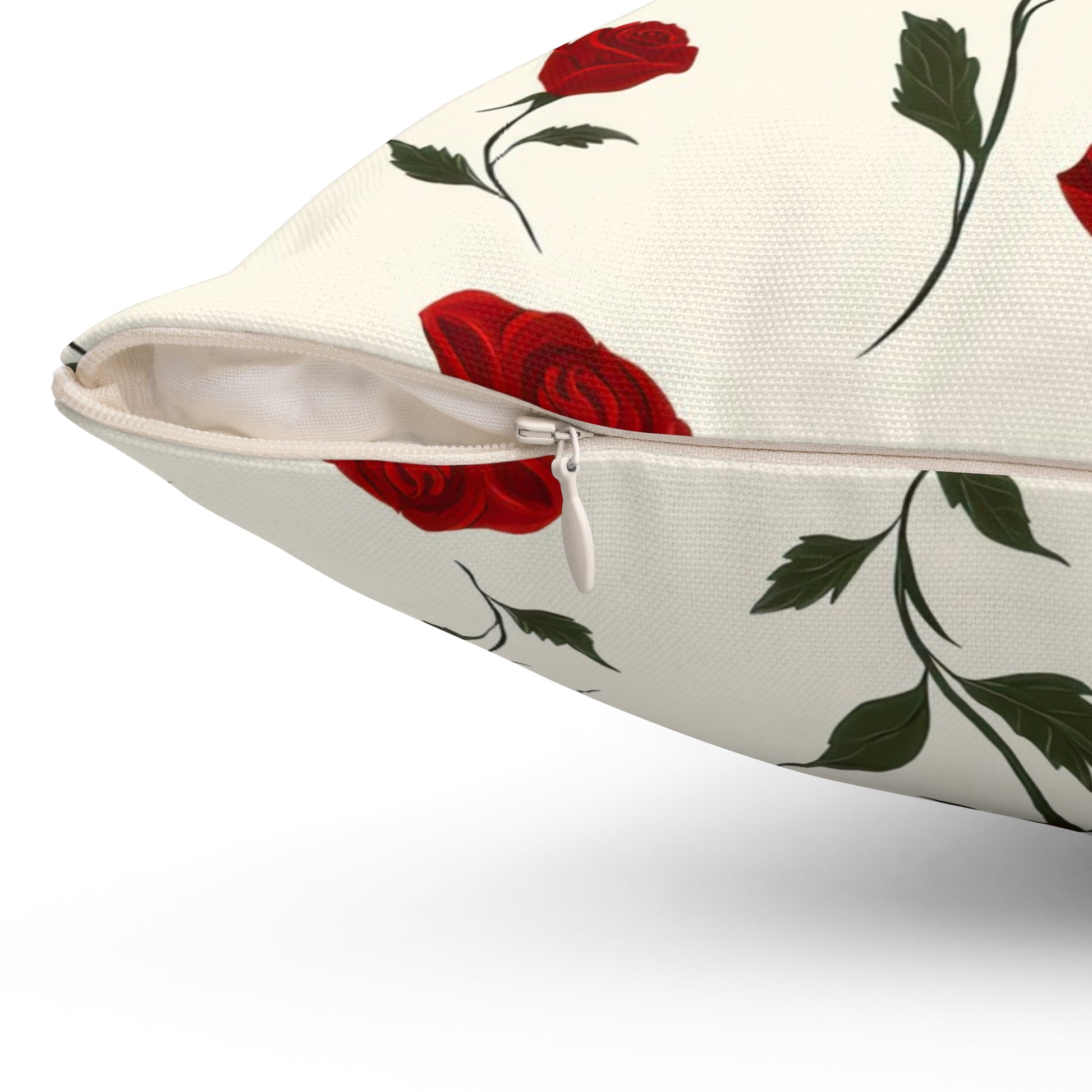 Red Roses Spun Polyester Square Pillow, Artsulli - Art is Long, Life is Short, Home Decor, , , , , , , 