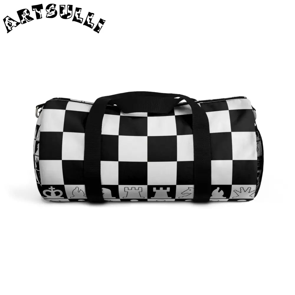 JAKKOUTTHEBXX Checkered Chess Piece Duffel Bag 2025