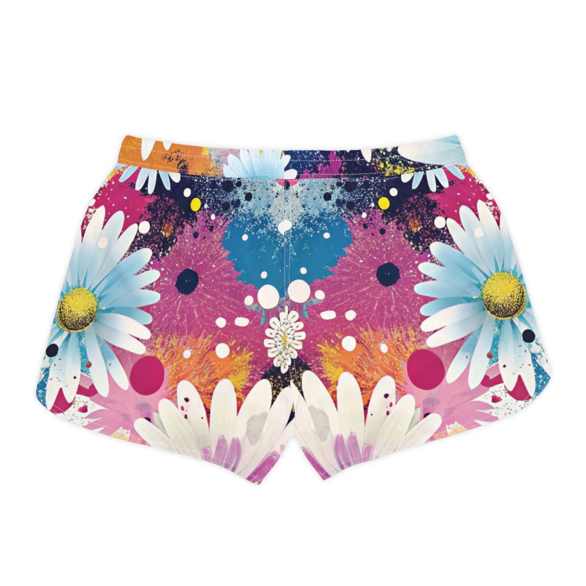 Magical Flower Explosion Multi-Color Women's Casual Shorts (AOP), Artsulli - Art is Long, Life is Short, All Over Prints, , , , , , , 