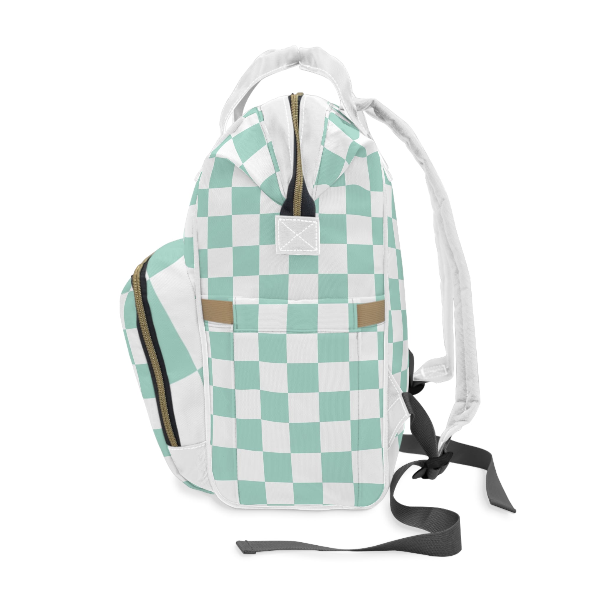 Chessboard Multifunctional Diaper Backpack, Artsulli - Art is Long, Life is Short, Bags, , , , , , , 