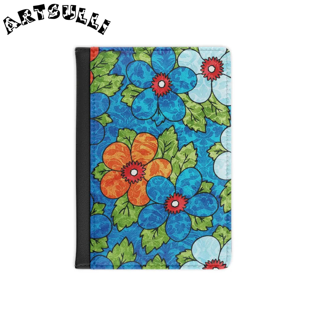 Blue Orange Groovy Passport Cover, Artsulli - Art is Long, Life is Short, Accessories, Size, 3.9" x 5.8", Color, Black, , , 31102193857852114310