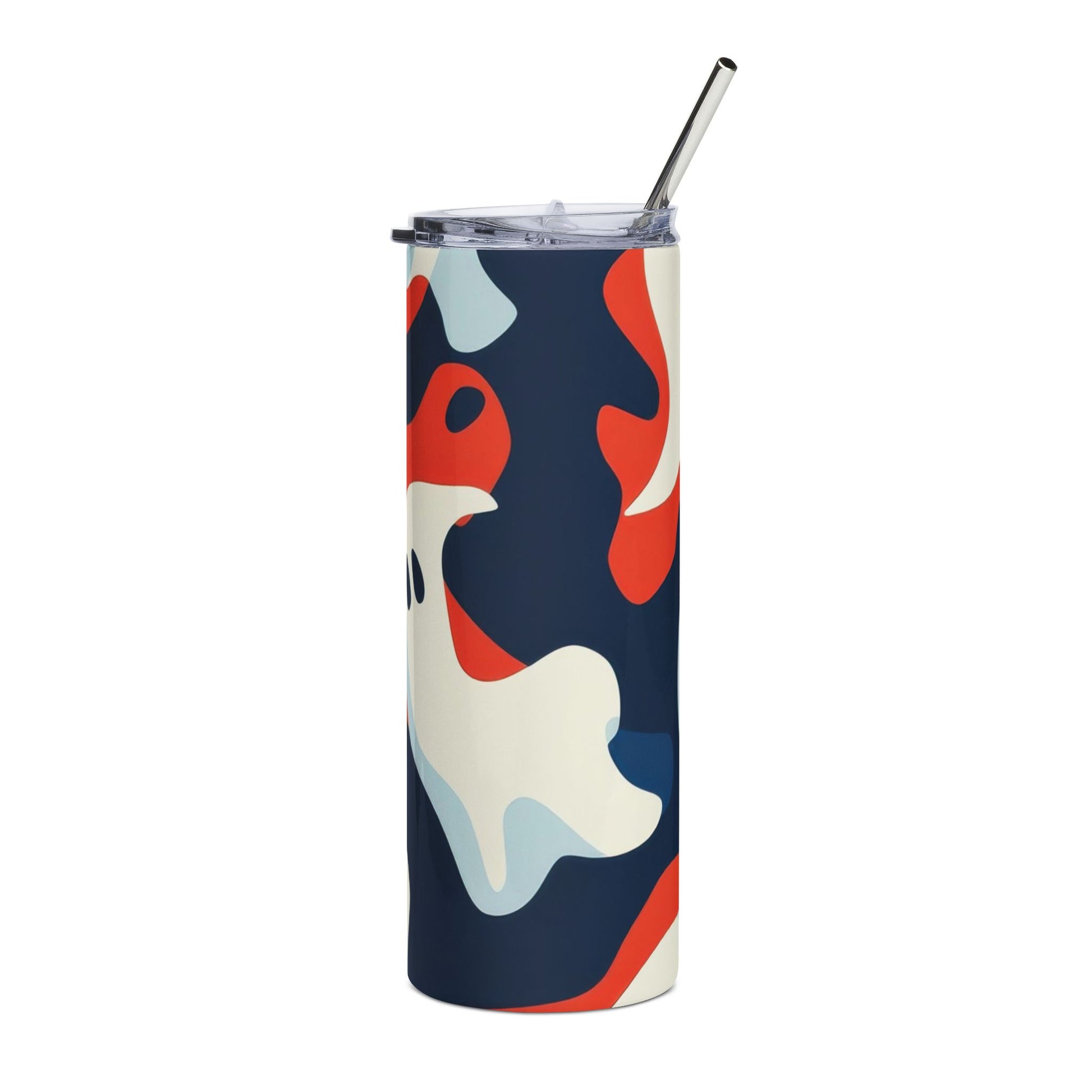 Camo Ghosts Stainless Steel Tumbler, 20oz, Artsulli - Art is Long, Life is Short, Mug, , , , , , , 