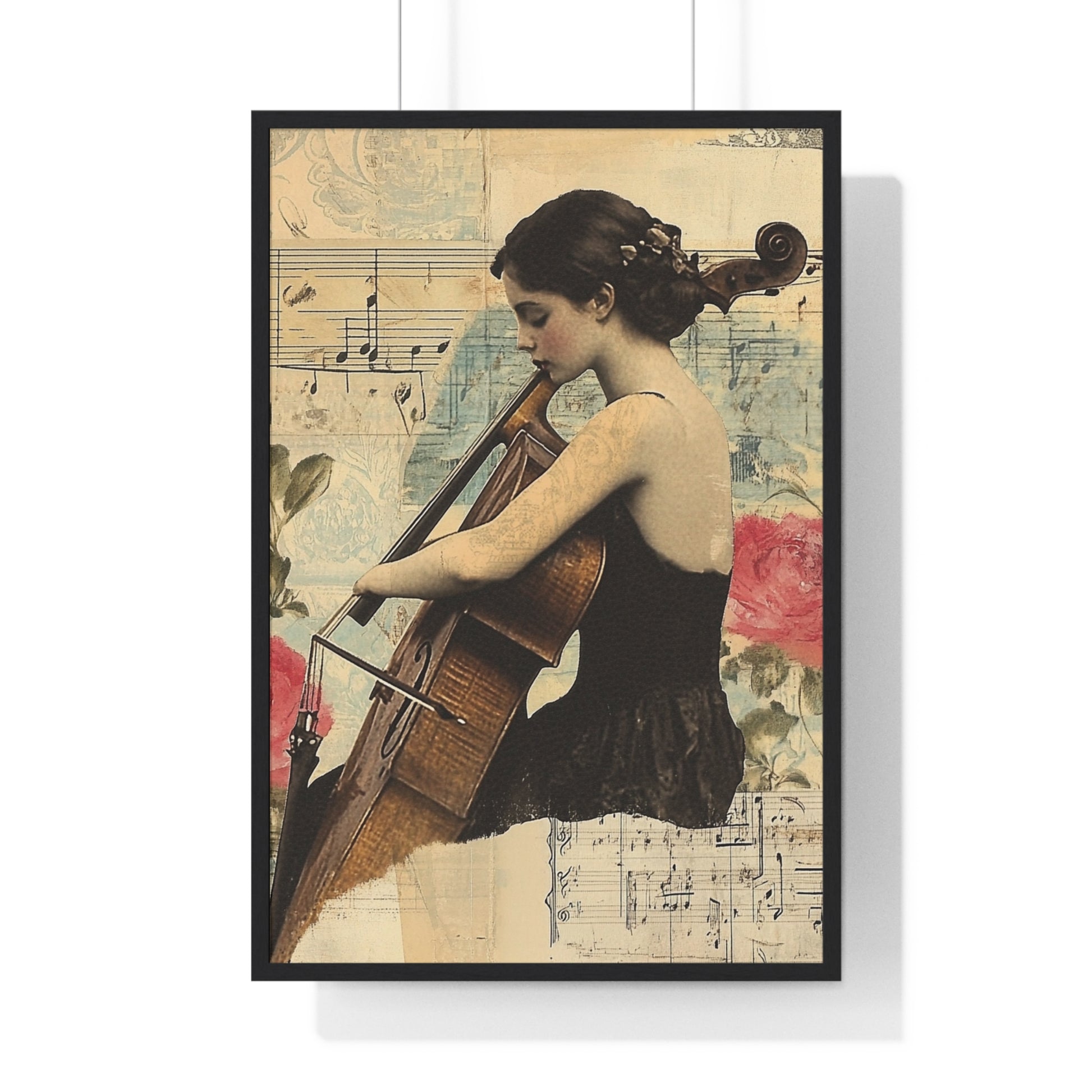 Vaporwave Type Beat Girl Vertical Framed Poster, Artsulli - Art is Long, Life is Short, Poster, Size, 24″ x 36″, Color, Black, , , 26197350860548779596
