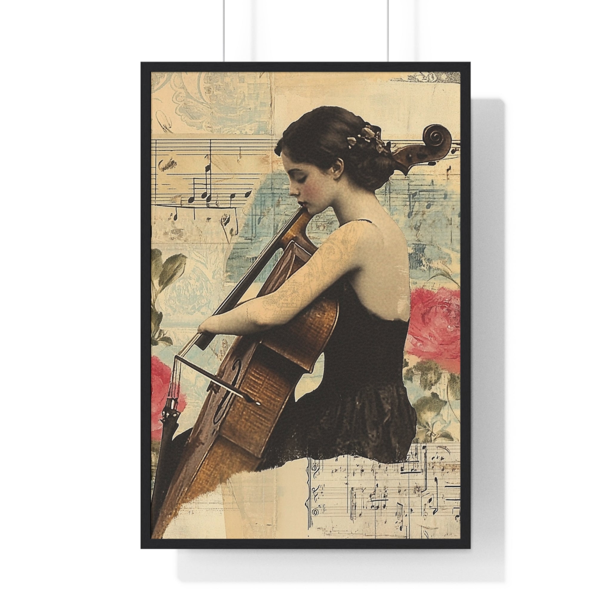 Vaporwave Type Beat Girl Vertical Framed Poster, Artsulli - Art is Long, Life is Short, Poster, Size, 24″ x 36″, Color, Black, , , 26197350860548779596
