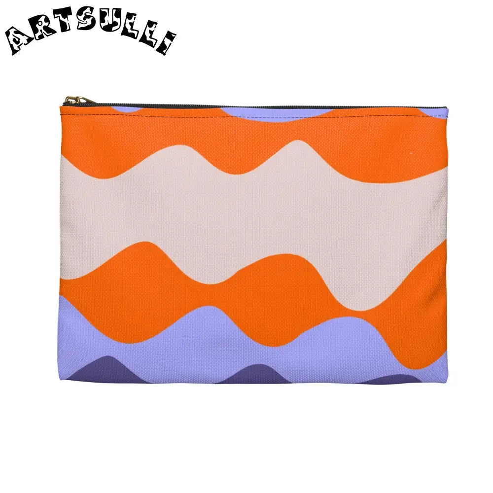JAKKOUTTHEBXX Waves Red and Blue Accessory Pouch JAKKOUTTHEBXX