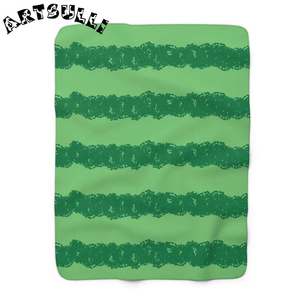 JAKKOUTTHEBXX Watermelon Green Sherpa Fleece Blanket JAKKOUTTHEBXX
