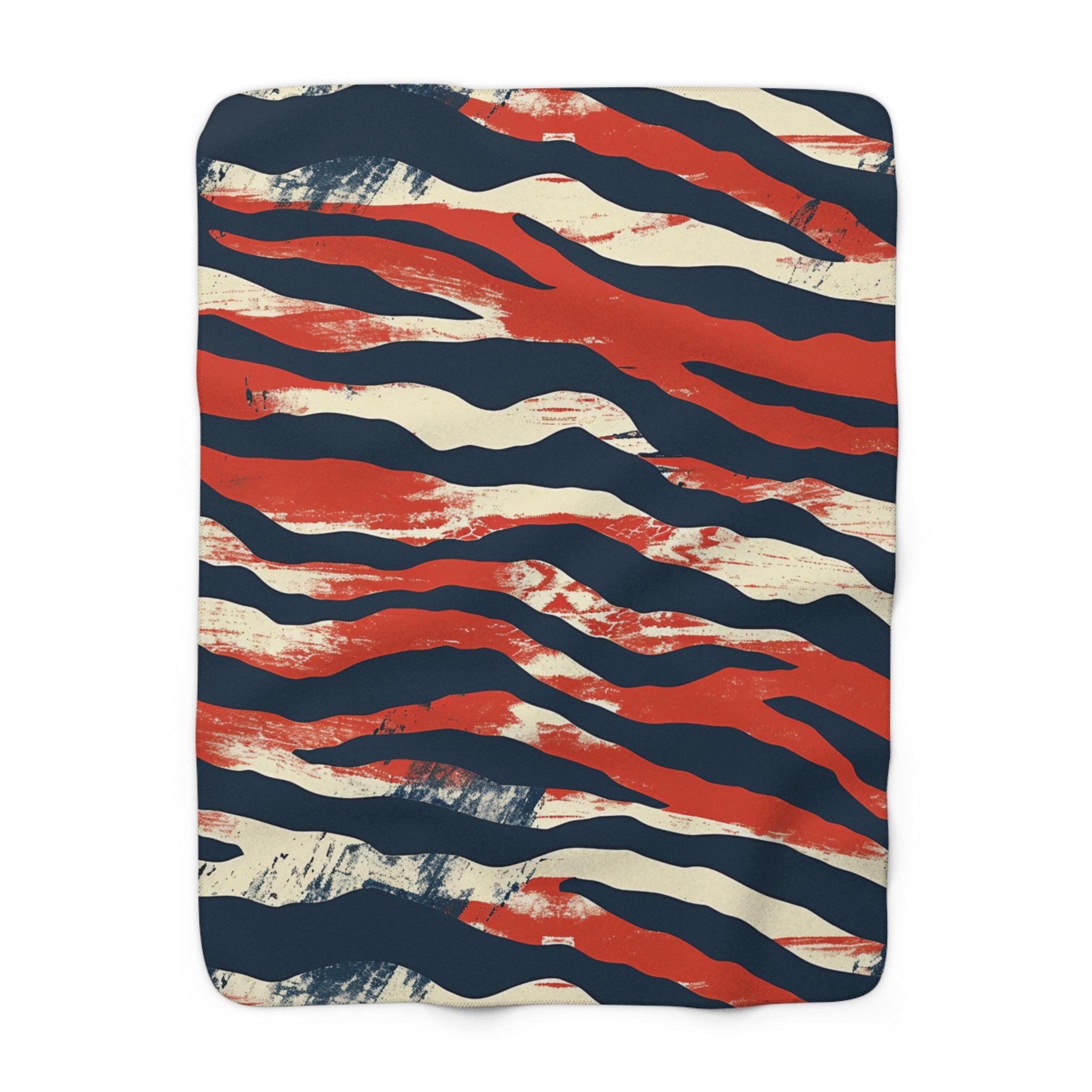 Camo Tiger Stripes Sherpa Fleece Blanket, Artsulli - Art is Long, Life is Short, Home Decor, Size, 50" × 60", , , , , 17859971746445