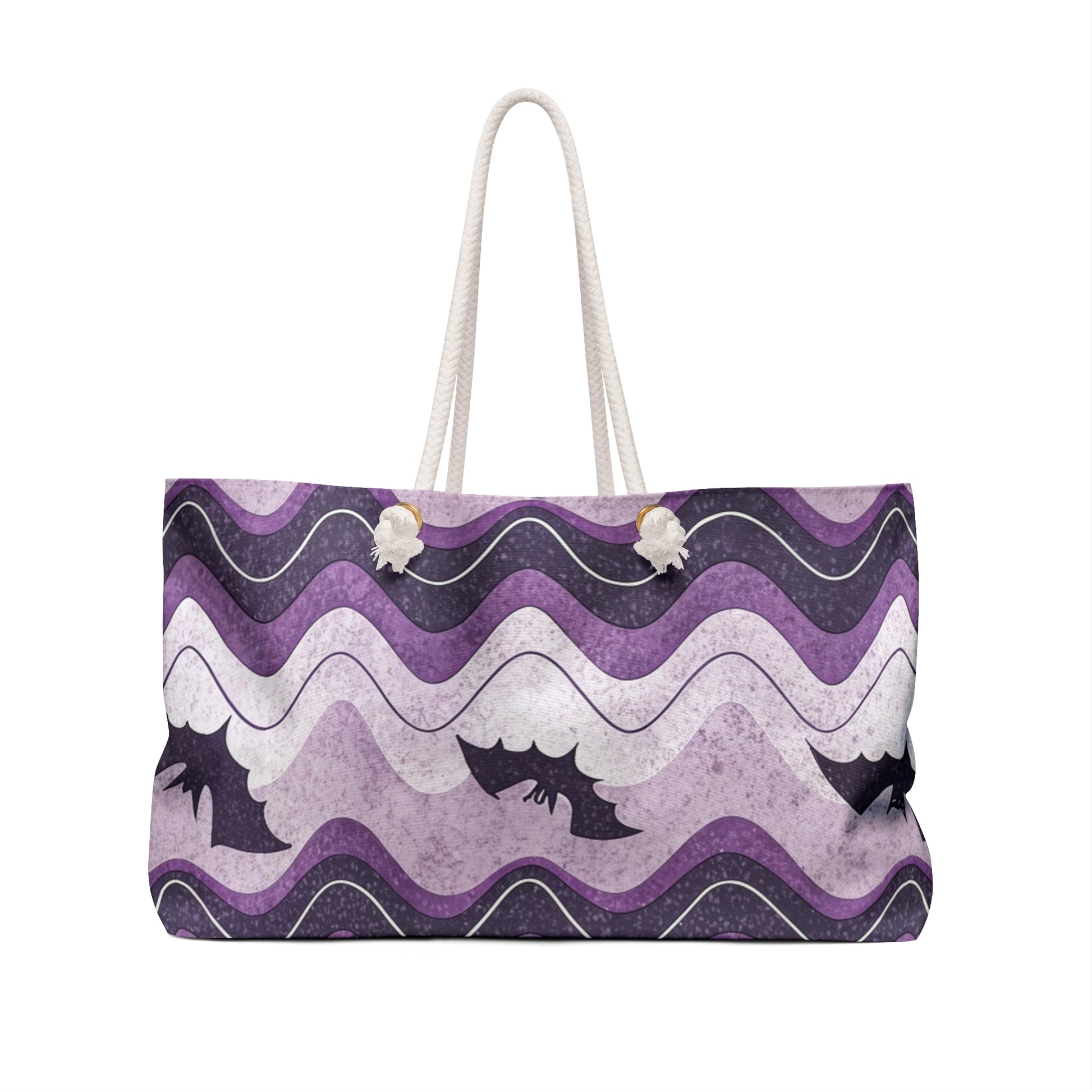 Bat Wave Weekender Bag, Artsulli - Art is Long, Life is Short, Bags, , , , , , , 