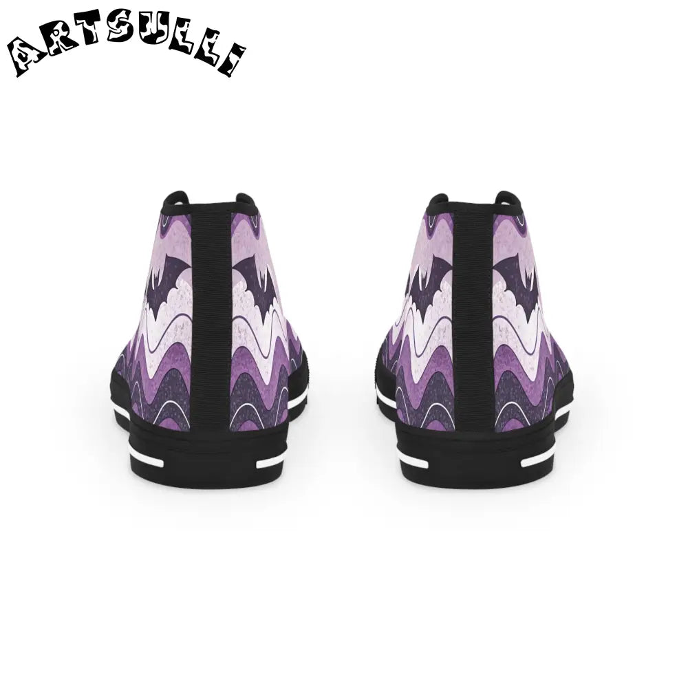 JAKKOUTTHEBXX Bat Wave Purple Men’s High Top Sneakers JAKKOUTTHEBXX