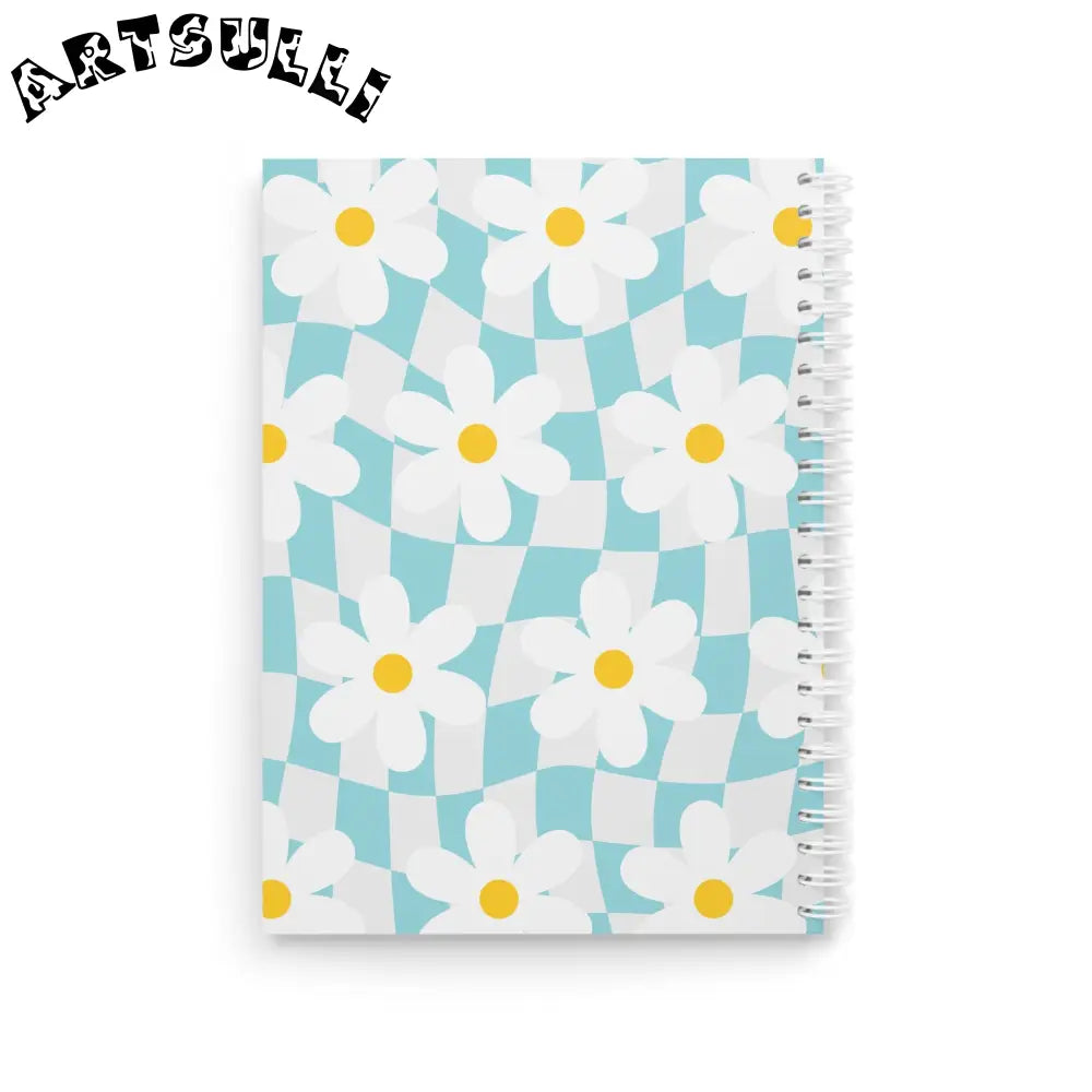 JAKKOUTTHEBXX Trippy Check Garden Spiral Notebook JAKKOUTTHEBXX