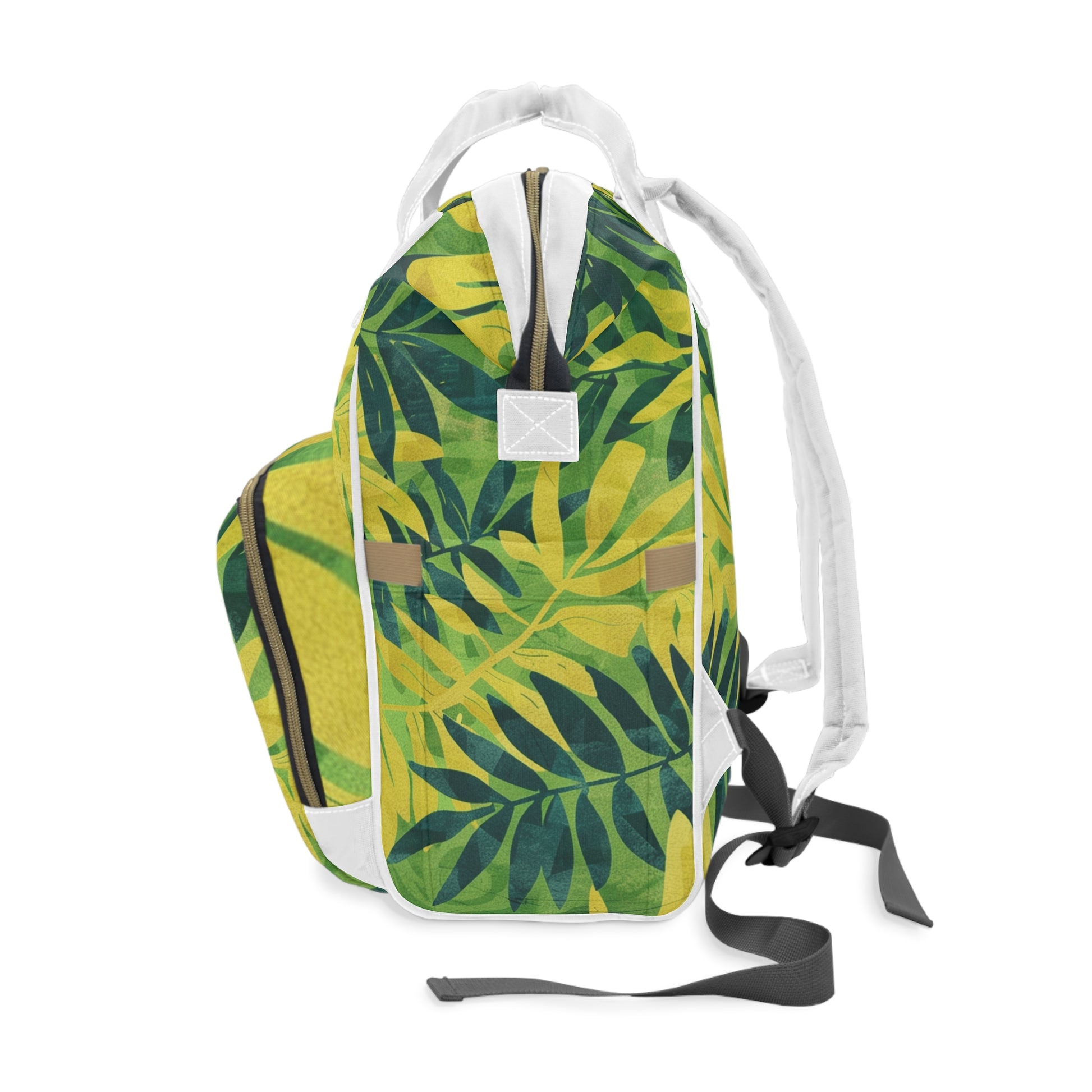 Green Leaf x Yellow Leaf x Tropical x Jungle Multifunctional Diaper Backpack, Artsulli - Art is Long, Life is Short, Bags, , , , , , , 