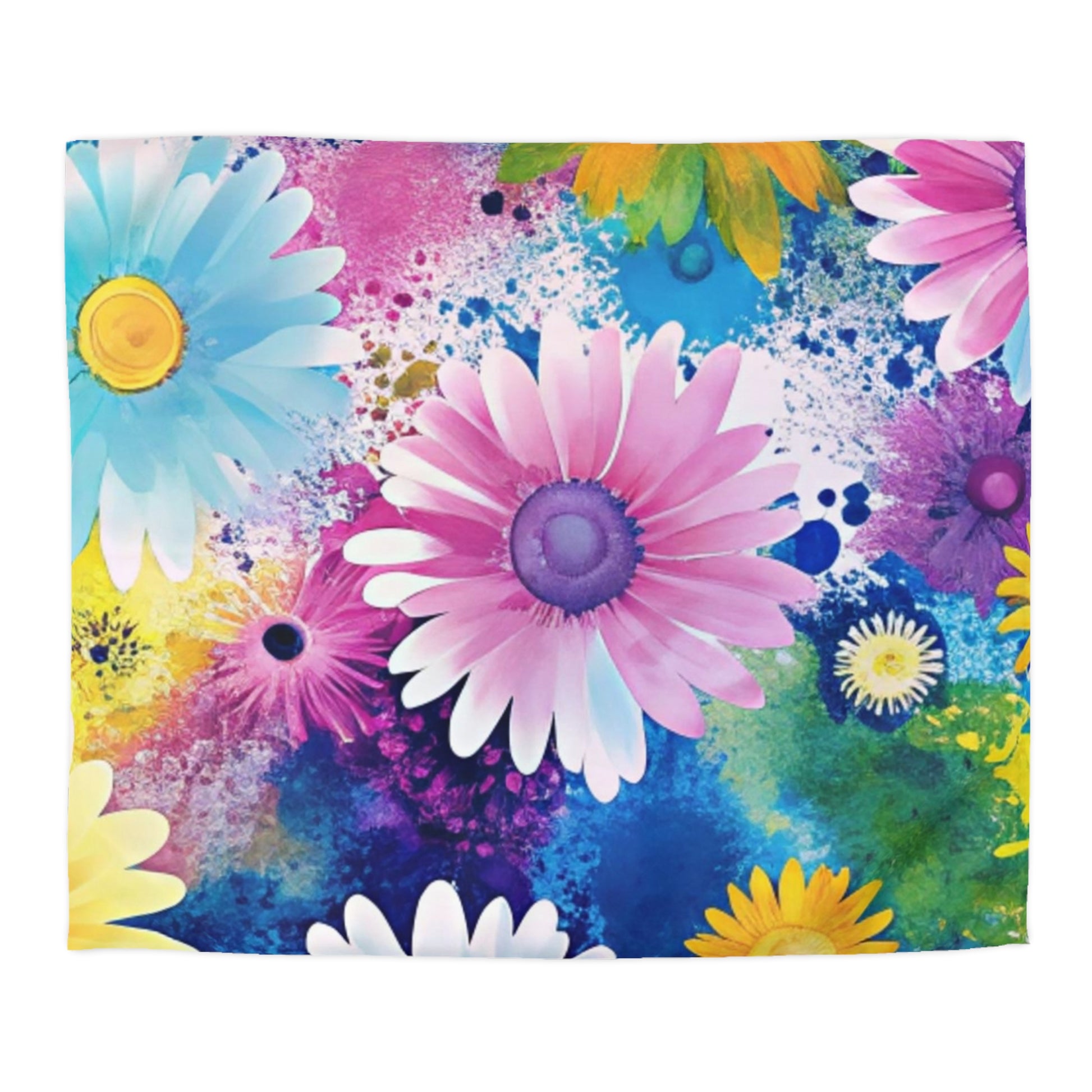 Magical Flower Explosion Multi-Color Microfiber Duvet Cover, Artsulli - Art is Long, Life is Short, Home Decor, Size, King, Color, White, , , 81833613859219