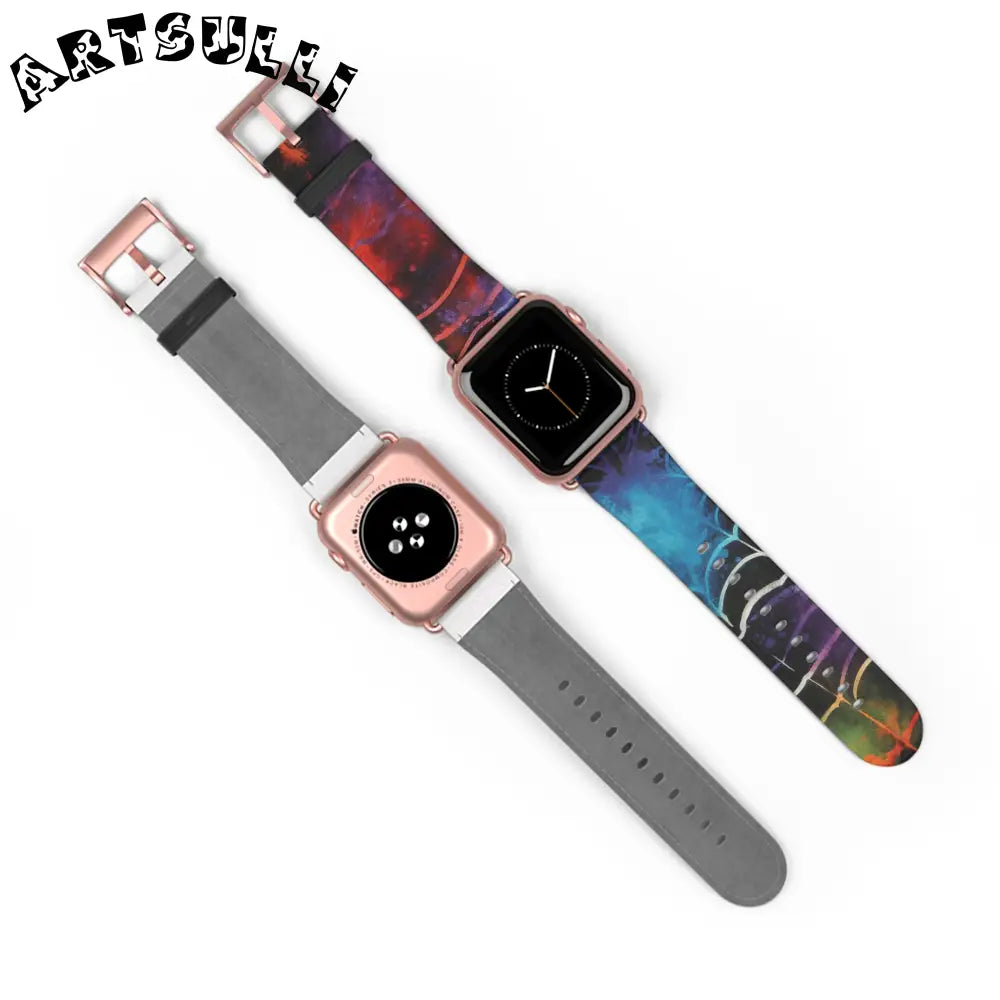 JAKKOUTTHEBXX Spider Web Faux Leather Watch Band 2025