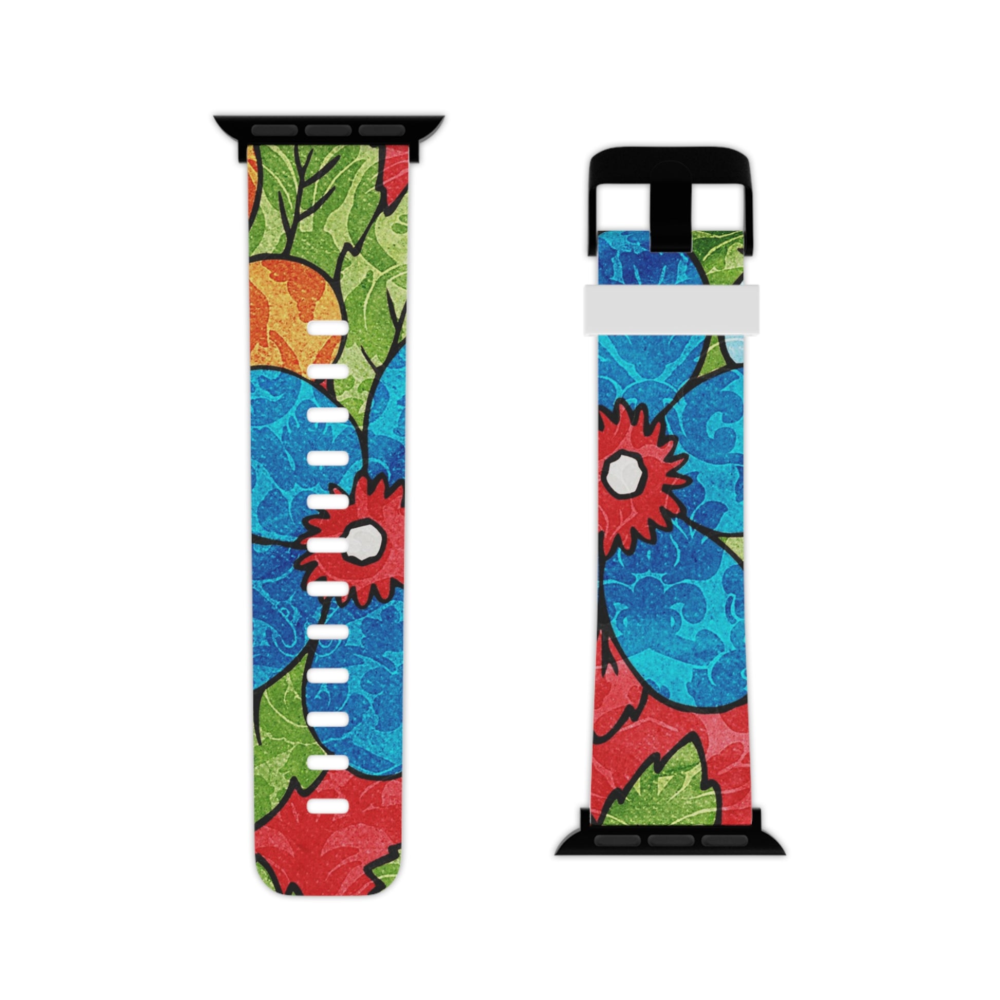 Groovy Red Floral Kl II Watch Band for Apple Watch, Artsulli - Art is Long, Life is Short, Accessories, , , , , , , 