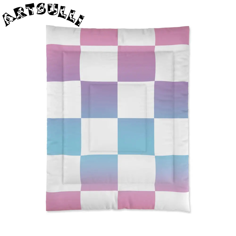 JAKKOUTTHEBXX Vaporwave Check Comforter JAKKOUTTHEBXX Artsulli - Art