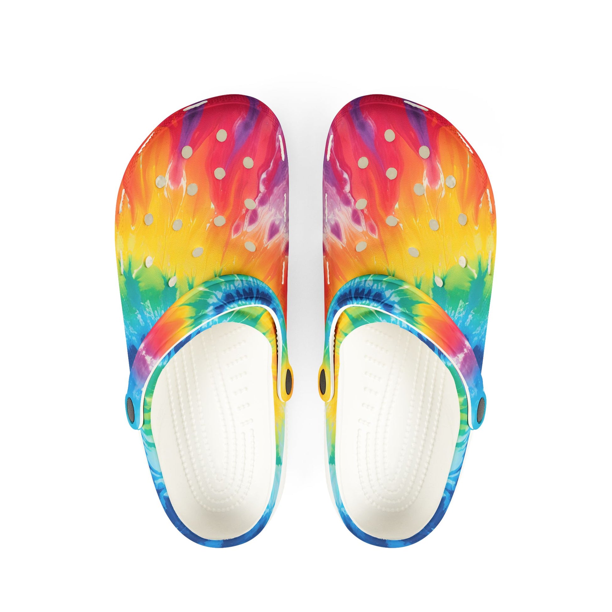 Tie Dye EVA Foam Rubber Shoes (AOP), Artsulli - Art is Long, Life is Short, Shoes, Size, US 6 (Women's), Color, White, , , 18442618976202559479