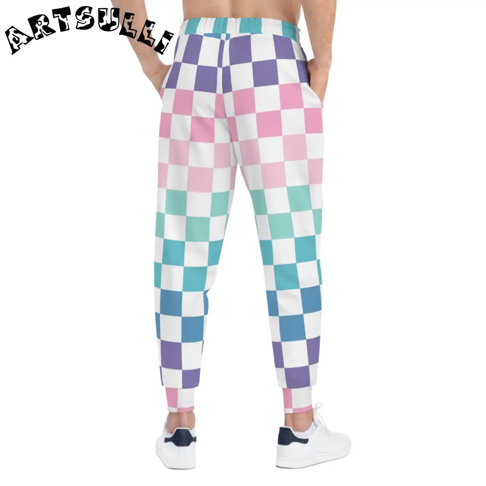 JAKKOUTTHEBXX Vaporwave Rainbow Checkerboard Multi-Color Athletic