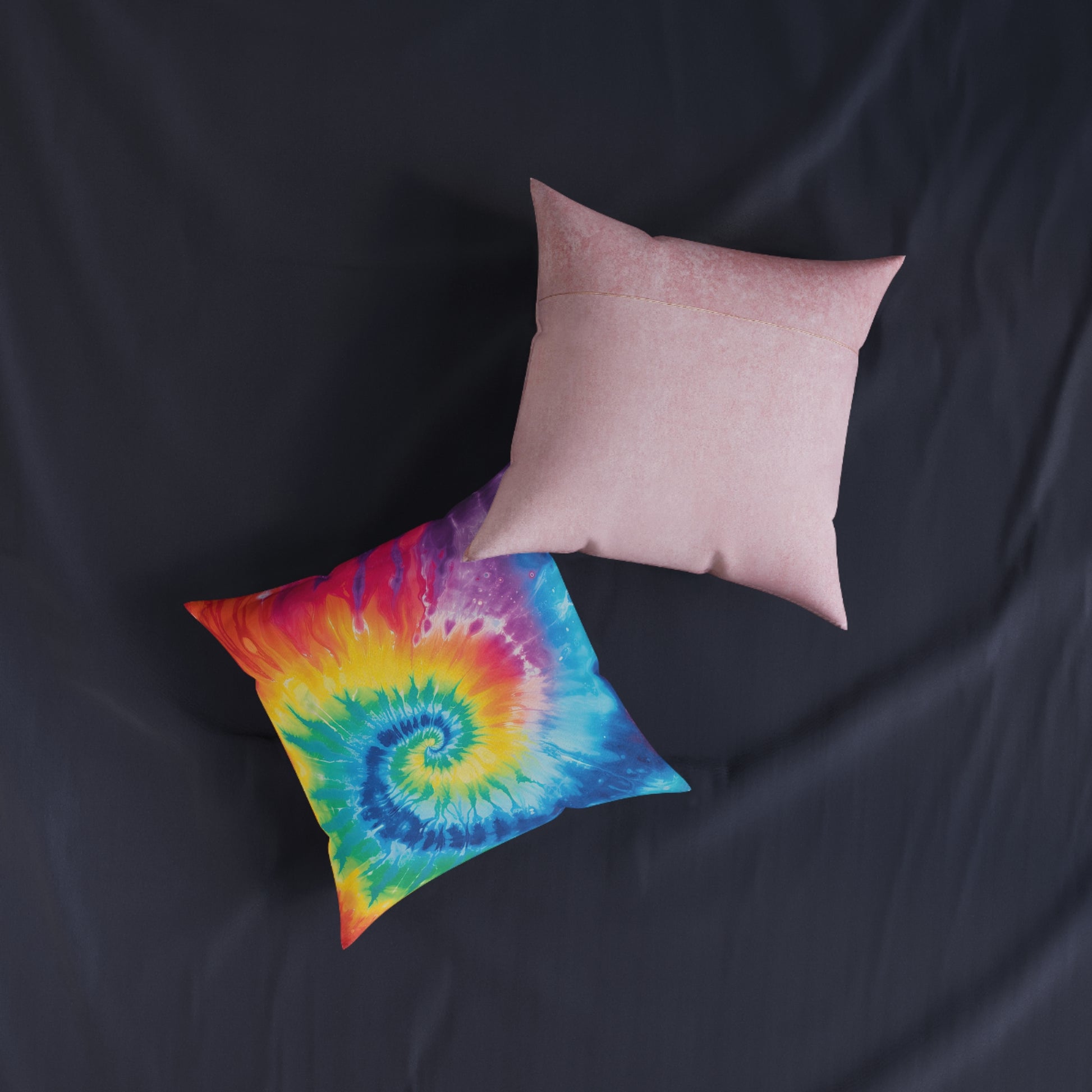 Tie Dye Square Pillow - Pink Back, Artsulli - Art is Long, Life is Short, Home Decor, , , , , , , 