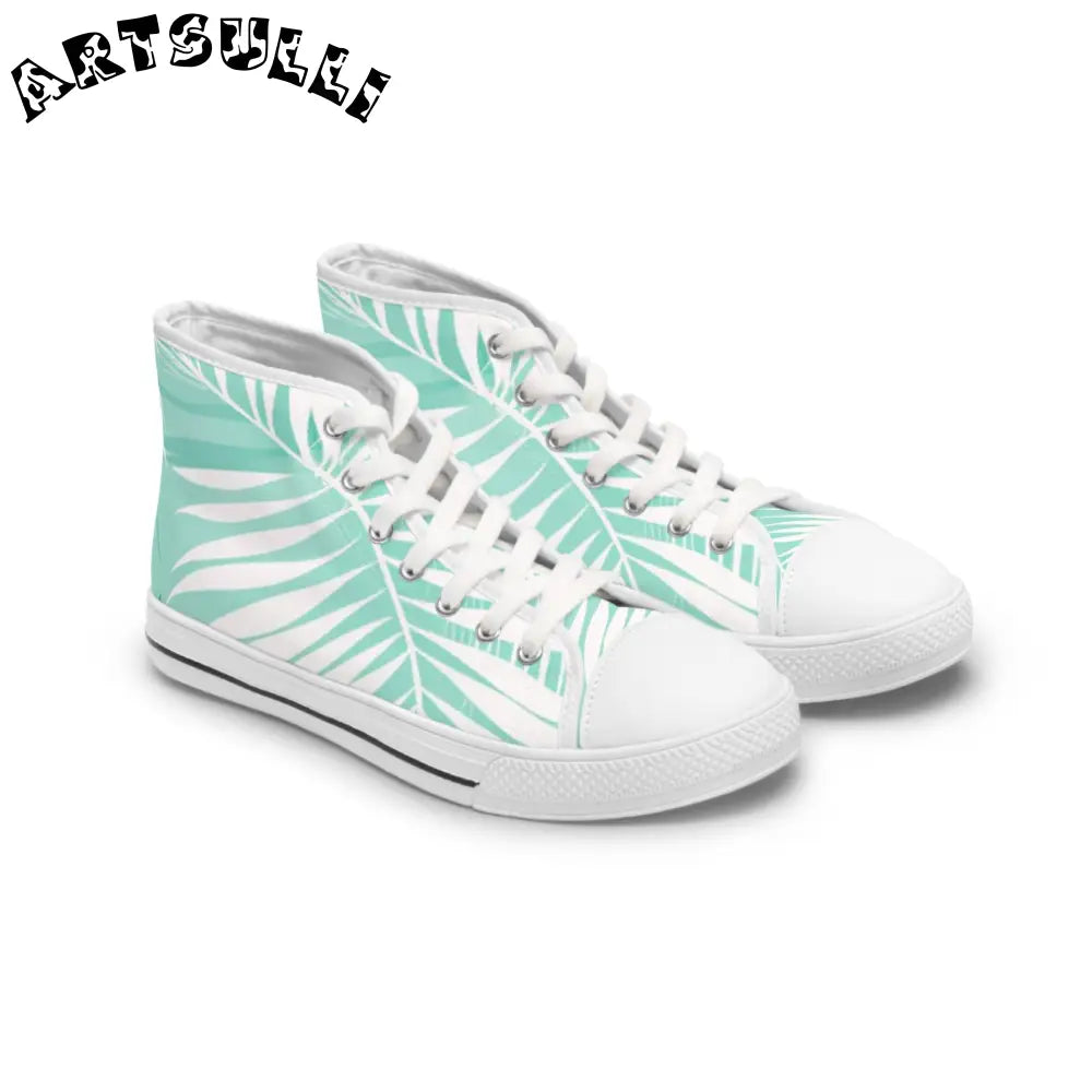 Versace Palm Women's High Top Sneakers, Artsulli - Art is Long, Life is Short, Shoes, Size, US 5.5, Color, White sole, , , 12155672325385940832