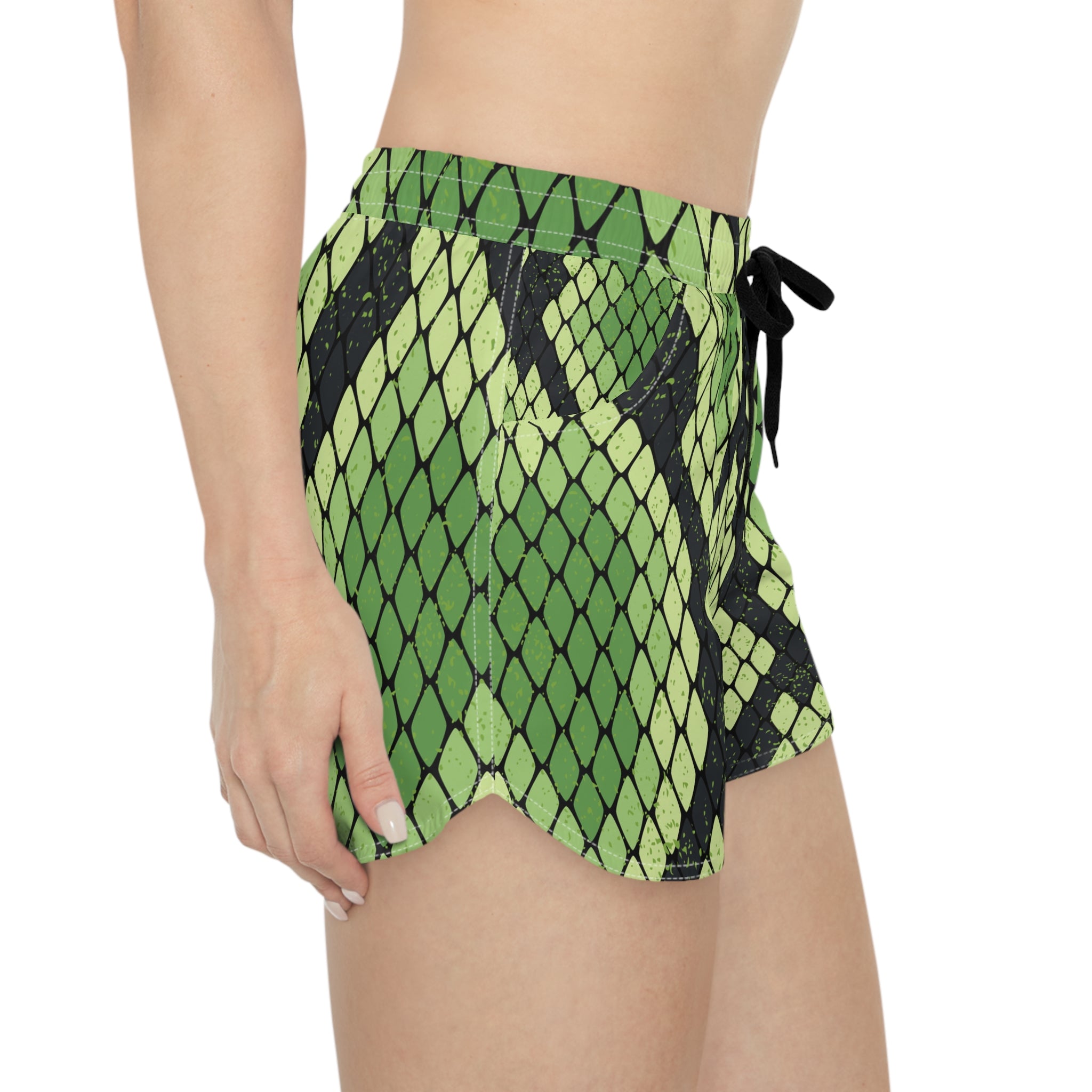 Snake Skin Women's Casual Shorts (AOP), Artsulli - Art is Long, Life is Short, All Over Prints, , , , , , , 