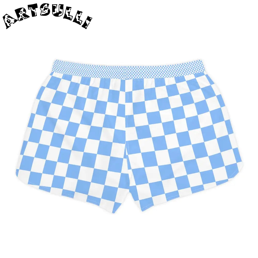 JAKKOUTTHEBXX Checkerboard White and Light Blue Women’s Casual