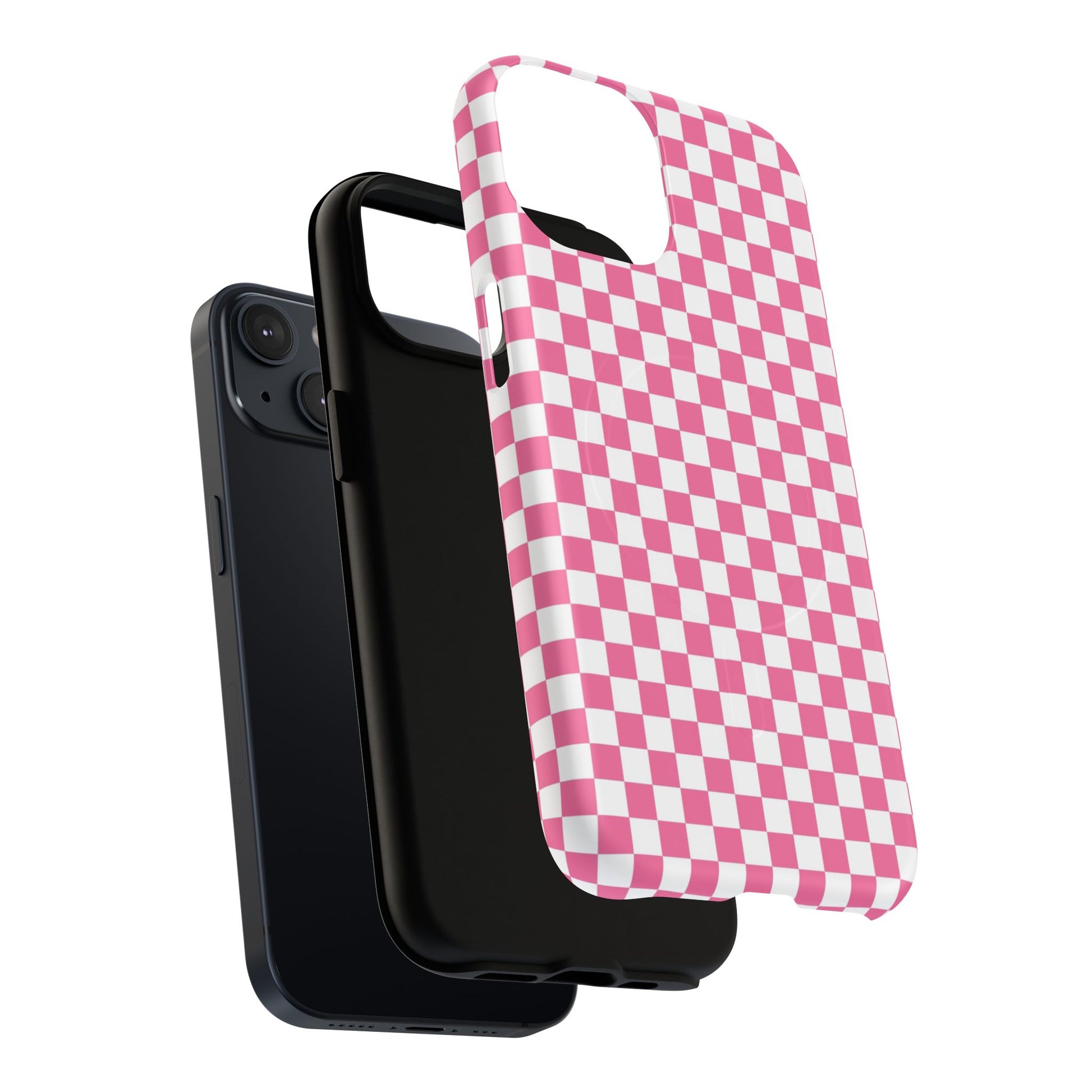 Yuyushiki Pink Check Tough Magnetic Cases, Artsulli - Art is Long, Life is Short, Phone Case, , , , , , , 