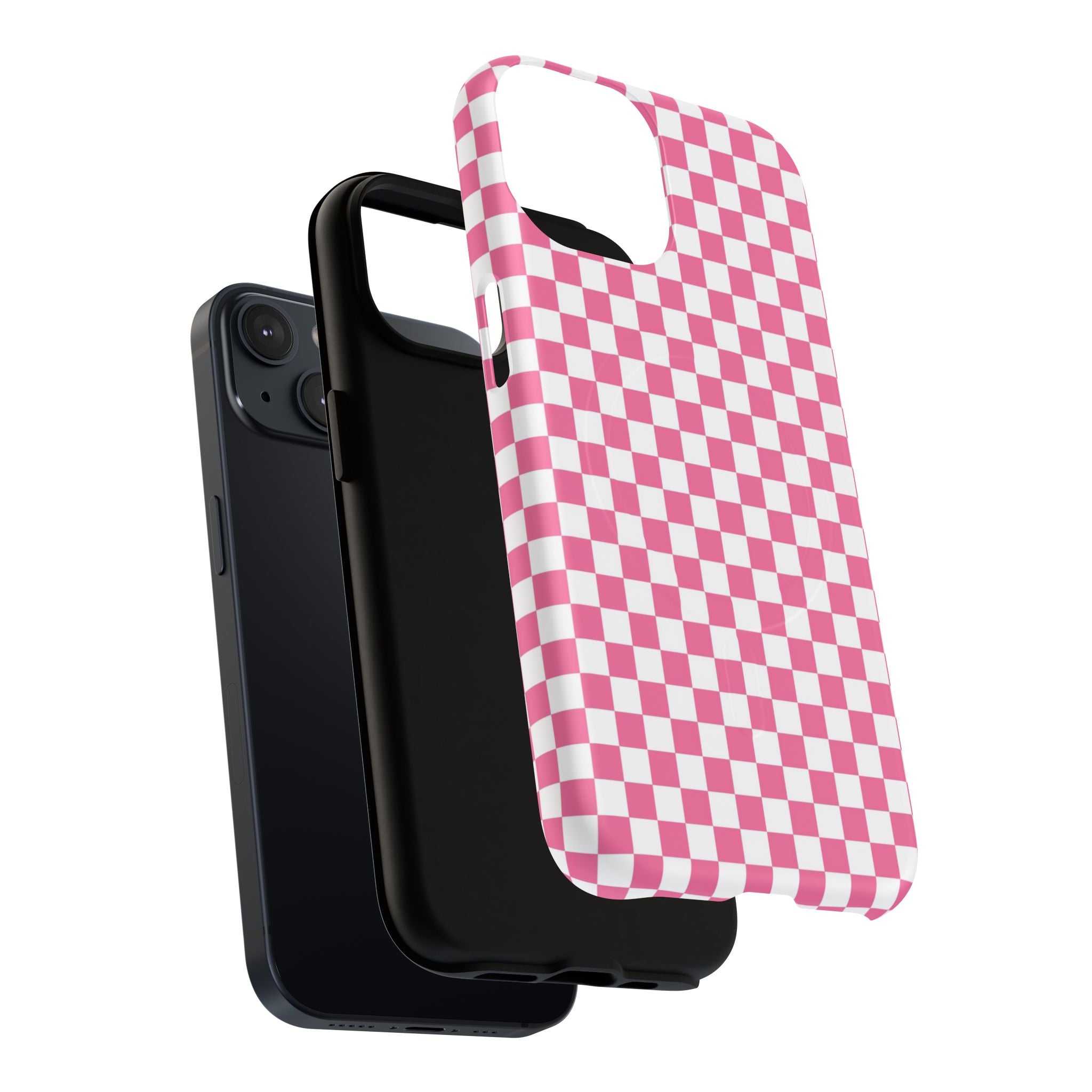 Yuyushiki Pink Check Tough Magnetic Cases, Artsulli - Art is Long, Life is Short, Phone Case, , , , , , , 