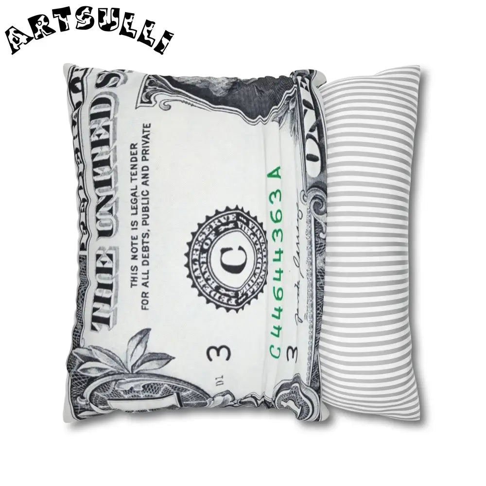 JAKKOUTTHEBXX Dollar Bill Created Art Environment Pillow 2025