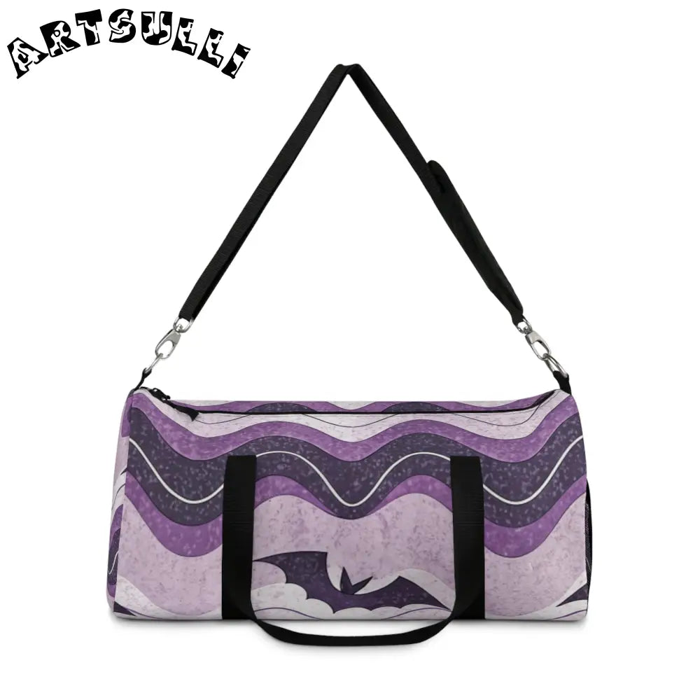 JAKKOUTTHEBXX Bat Wave Purple Duffel Bag JAKKOUTTHEBXX Artsulli
