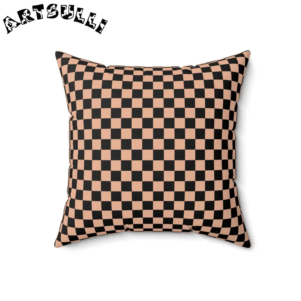 JAKKOUTTHEBXX Checkerboard II Soft Orange and Black Spun Polyester
