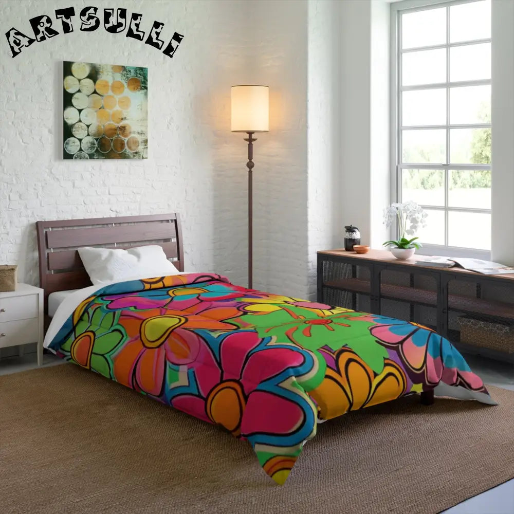 JAKKOUTTHEBXX Chromatic Daisy Dream Comforter JAKKOUTTHEBXX Artsulli