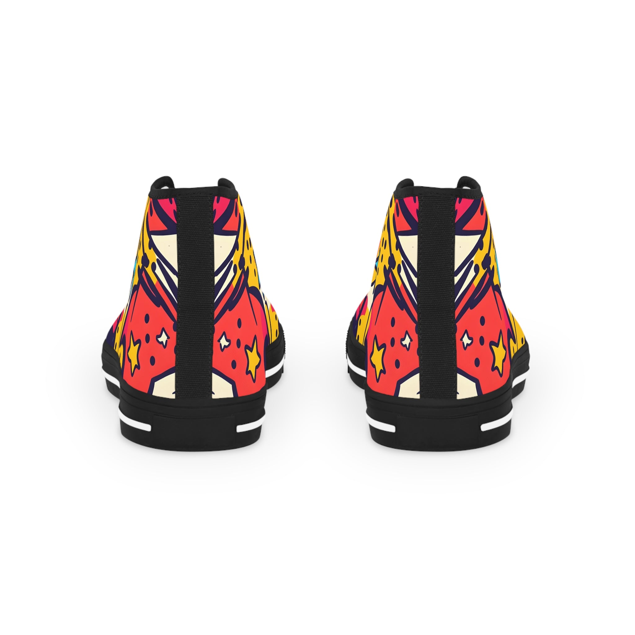 Comic x Pop Art Men's High Top Sneakers, Artsulli - Art is Long, Life is Short, Shoes, , , , , , , 