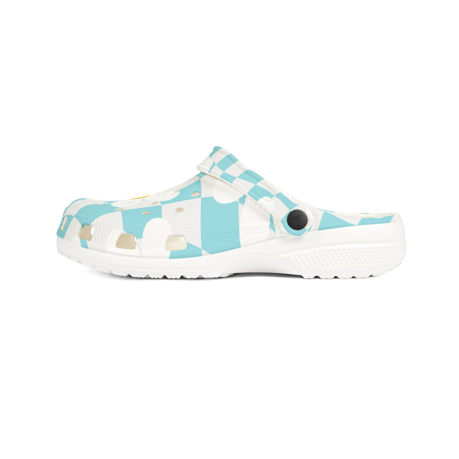 Trippy Check Garden EVA Foam Rubber Shoes (AOP), Artsulli - Art is Long, Life is Short, Shoes, , , , , , , 