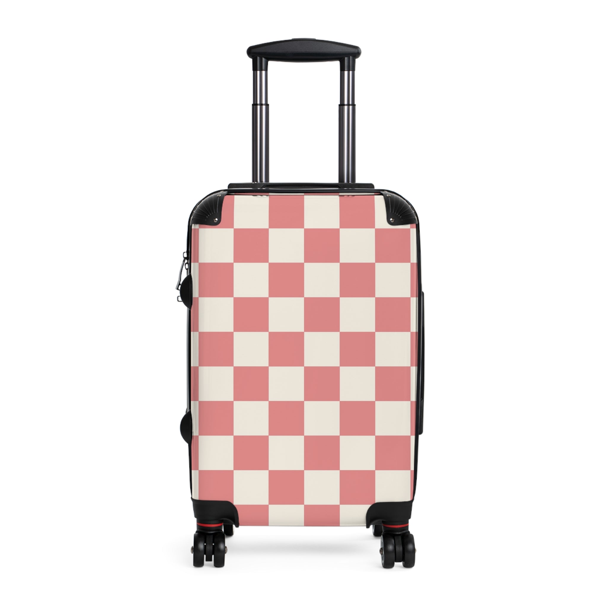 Retro Checkered Grassland Sprites Suitcase, Artsulli - Art is Long, Life is Short, Bags, Size, Small, Color, Black, , , 30329409809526852124