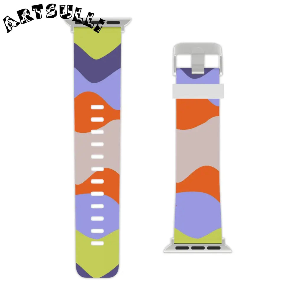 JAKKOUTTHEBXX Waves Red and Blue Watch Band for Apple Watch