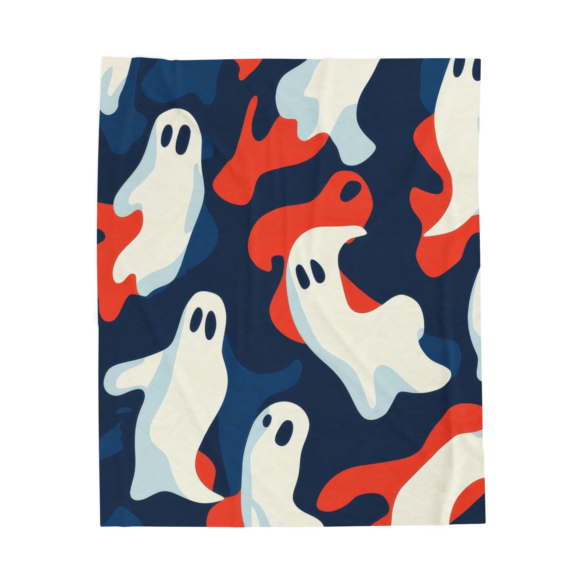 Camo Ghosts Velveteen Plush Blanket, Artsulli - Art is Long, Life is Short, All Over Prints, Size, 50" × 60", , , , , 15939751355601