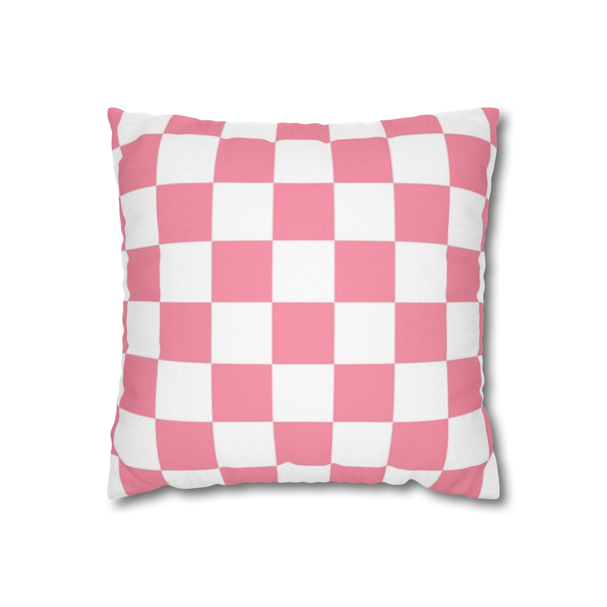 Brigandine Checkered Scene Spun Polyester Square Pillowcase, Artsulli - Art is Long, Life is Short, Home Decor, Size, 14" × 14", , , , , 70517975490868851989