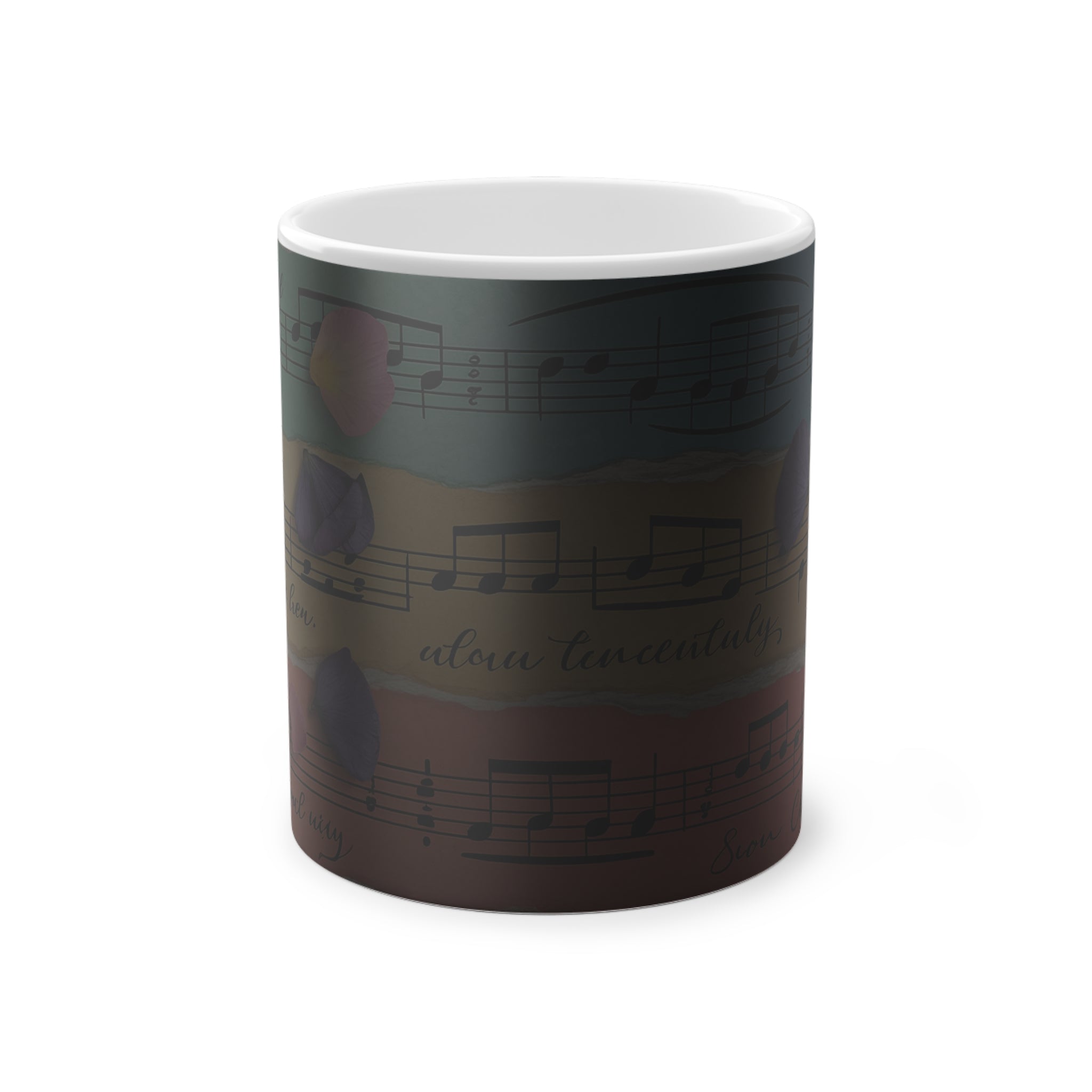 Torn Type Beat Sheet Music Multi-Color Magic Mug, 11oz, Artsulli - Art is Long, Life is Short, Mug, Size, 11oz, , , , , 16763501892870464421