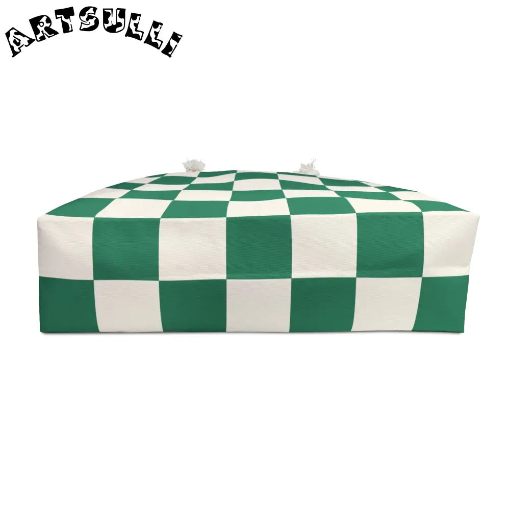 JAKKOUTTHEBXX Checkerboard II Dark Green Weekender Bag JAKKOUTTHEBXX