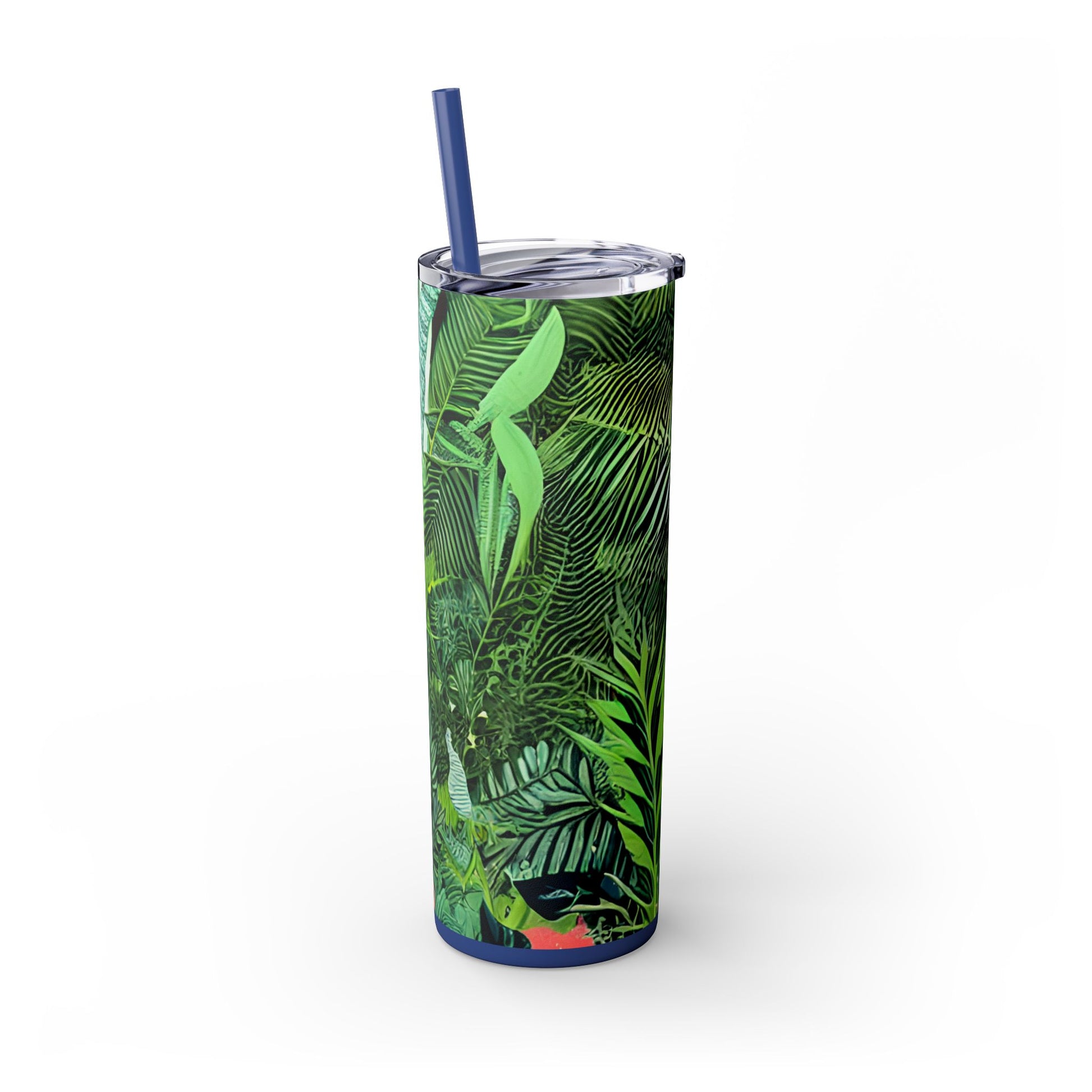 Jungle Zebra Art Skinny Tumbler with Straw, 20oz, Artsulli - Art is Long, Life is Short, Mug, , , , , , , 