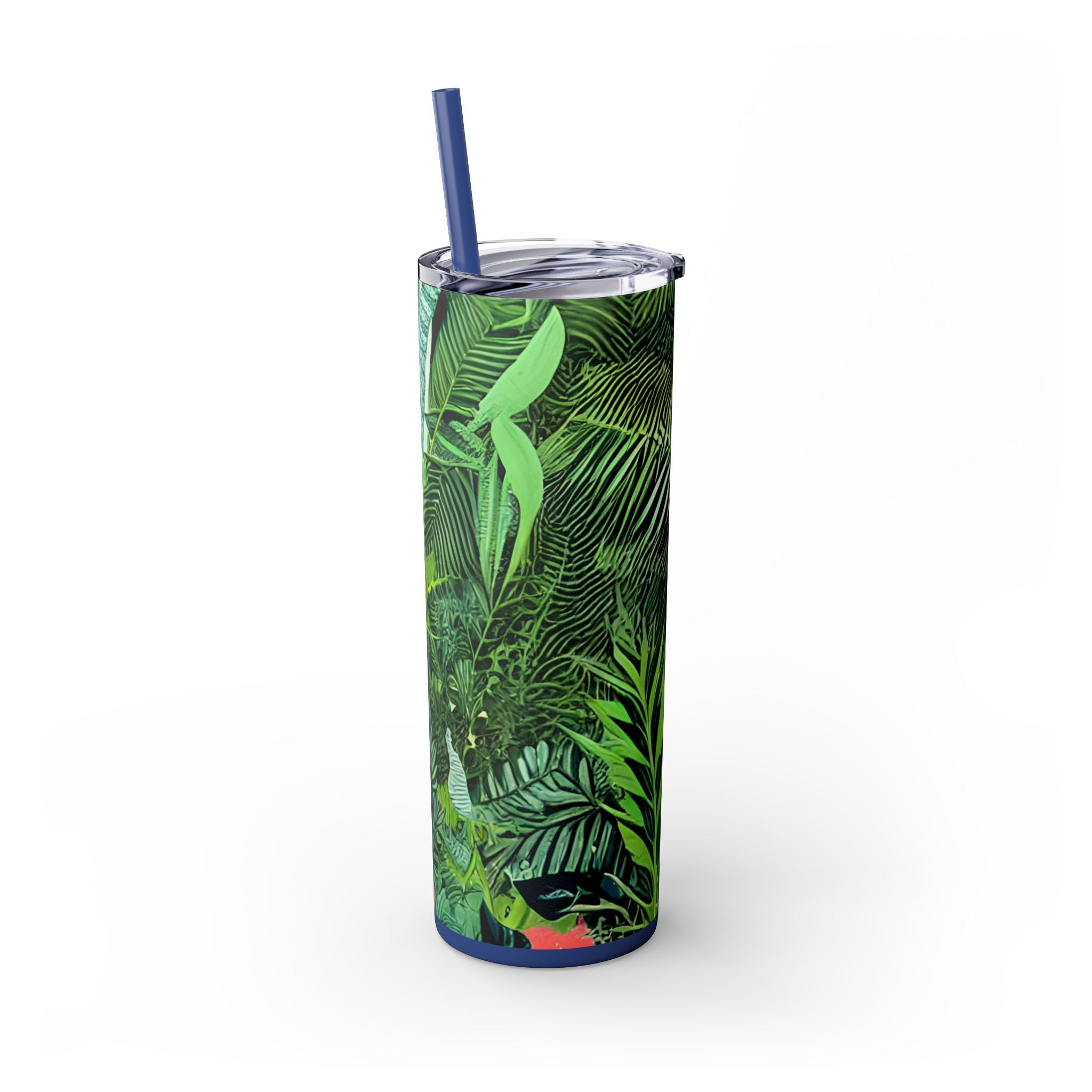 Jungle Zebra Art Skinny Tumbler with Straw, 20oz, Artsulli - Art is Long, Life is Short, Mug, , , , , , , 