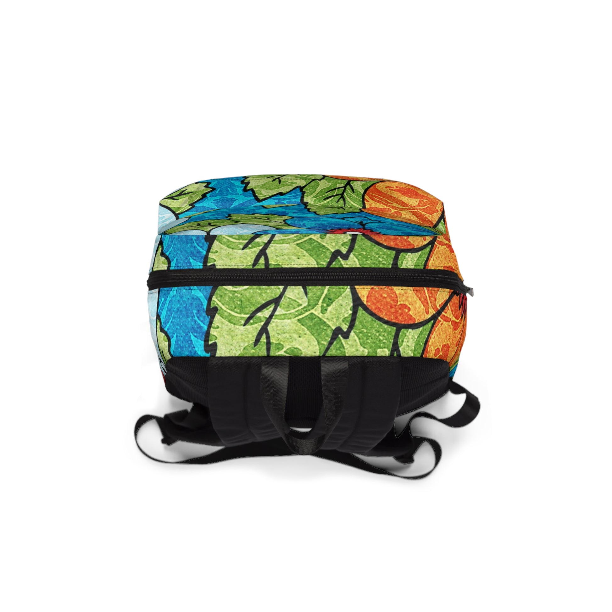 Blue Orange Groovy Unisex Classic Backpack, Artsulli - Art is Long, Life is Short, Bags, , , , , , , 