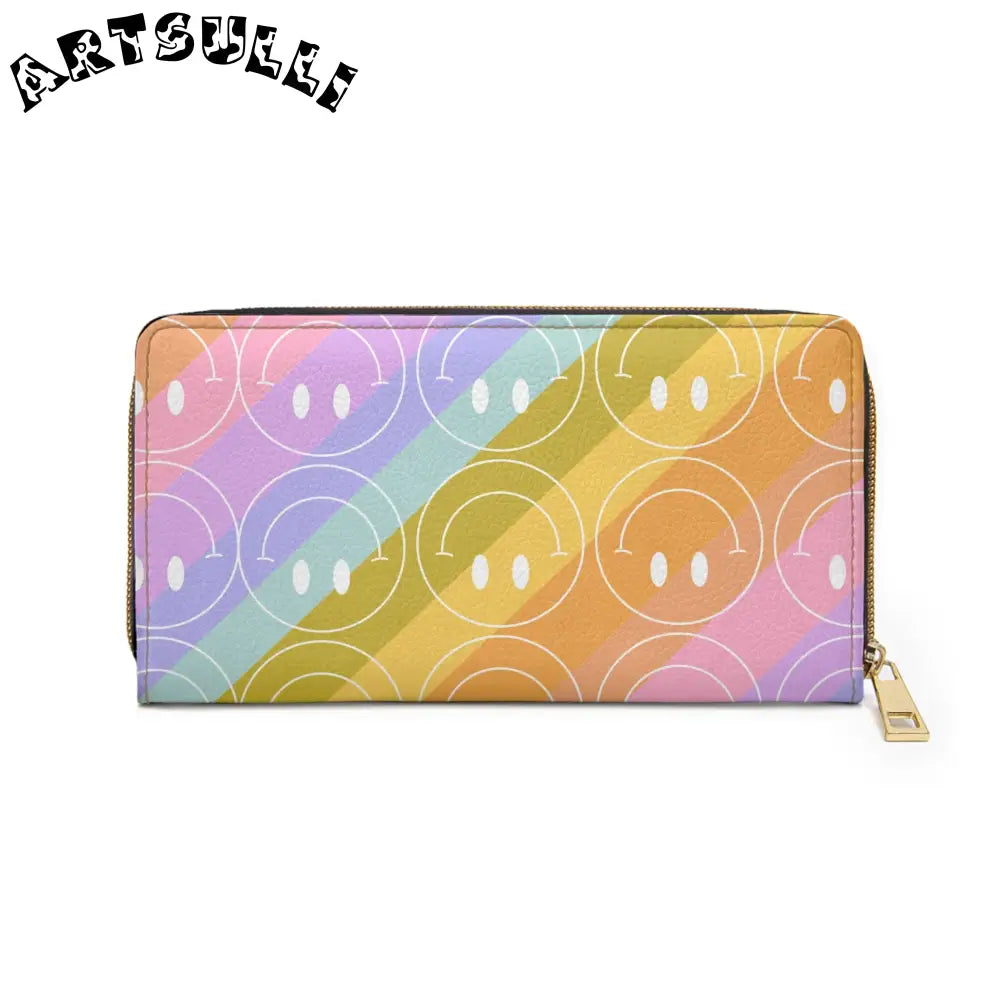 JAKKOUTTHEBXX Smiley Face x Rainbow Stripes Multi-Color Zipper