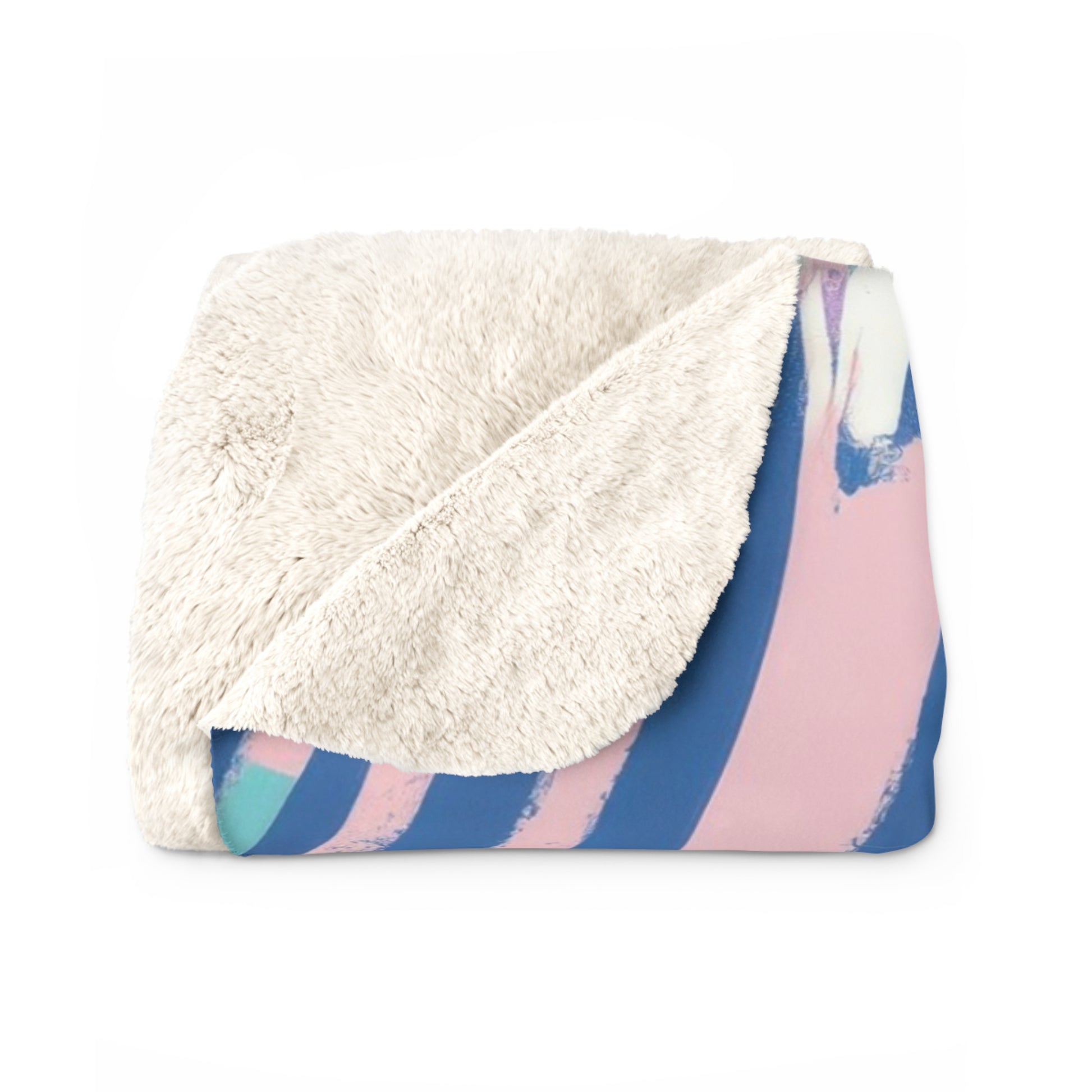 Wild Zebra Stripes x Paint Brush Strokes Multi-Color II Sherpa Fleece Blanket, Artsulli - Art is Long, Life is Short, Home Decor, , , , , , , 