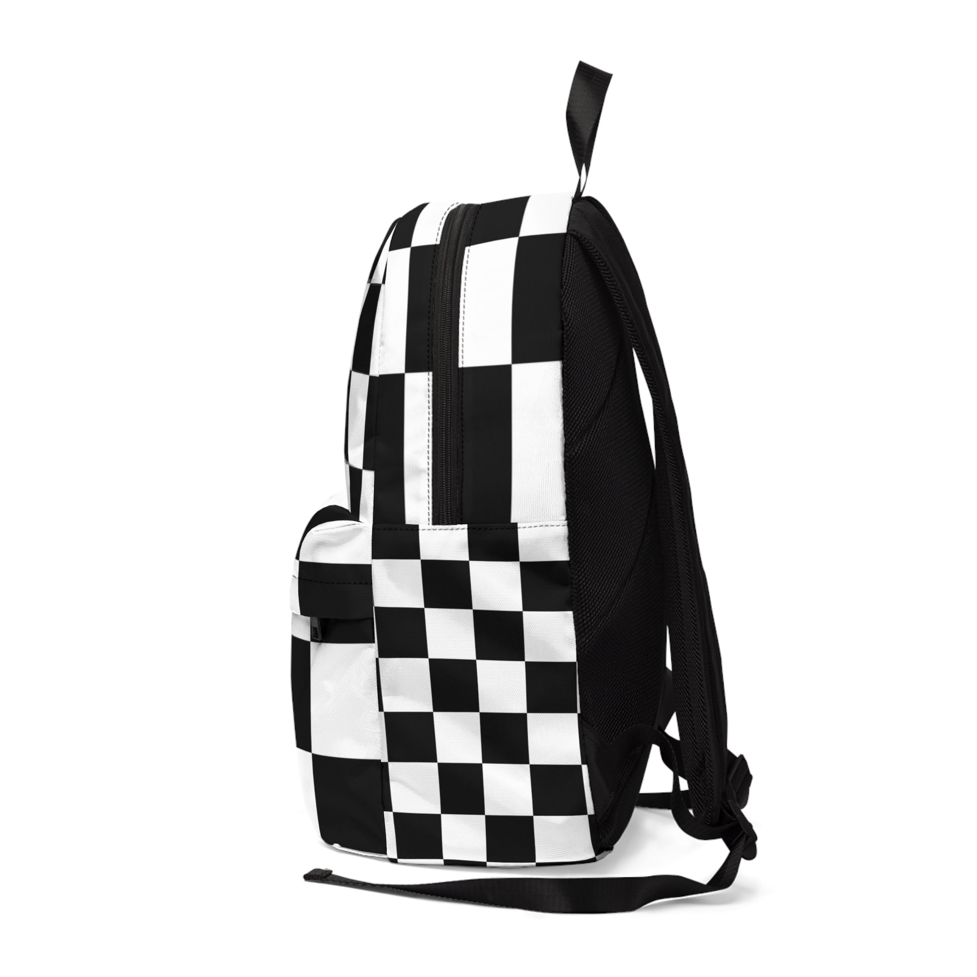 Checkerboard Black and White Unisex Classic Backpack, Artsulli - Art is Long, Life is Short, Bags, , , , , , , 