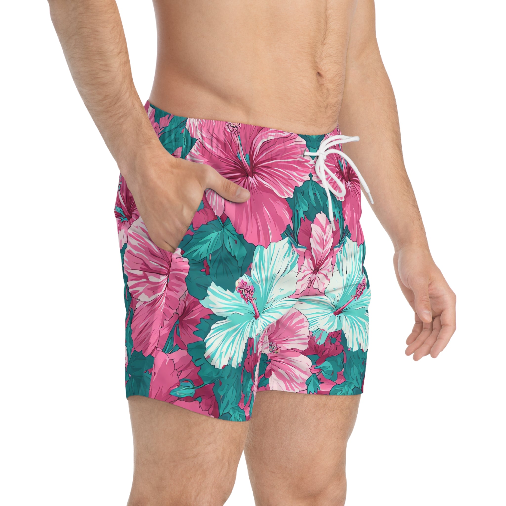 Flowerpunk Aloha Swim Trunks (AOP), Artsulli - Art is Long, Life is Short, All Over Prints, , , , , , , 